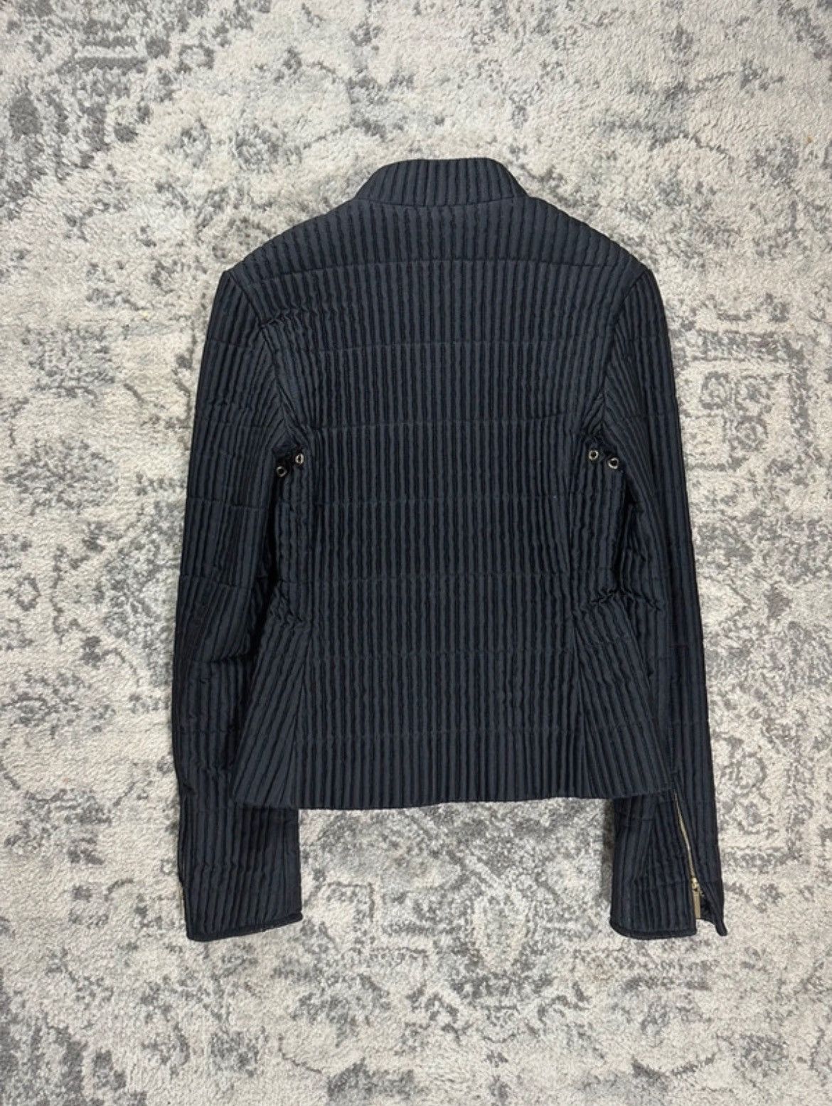 Gucci 2000 Black Quilted Pleated Jacket by Gucci Size S / US 4 / IT 40 - 2 Thumbnail