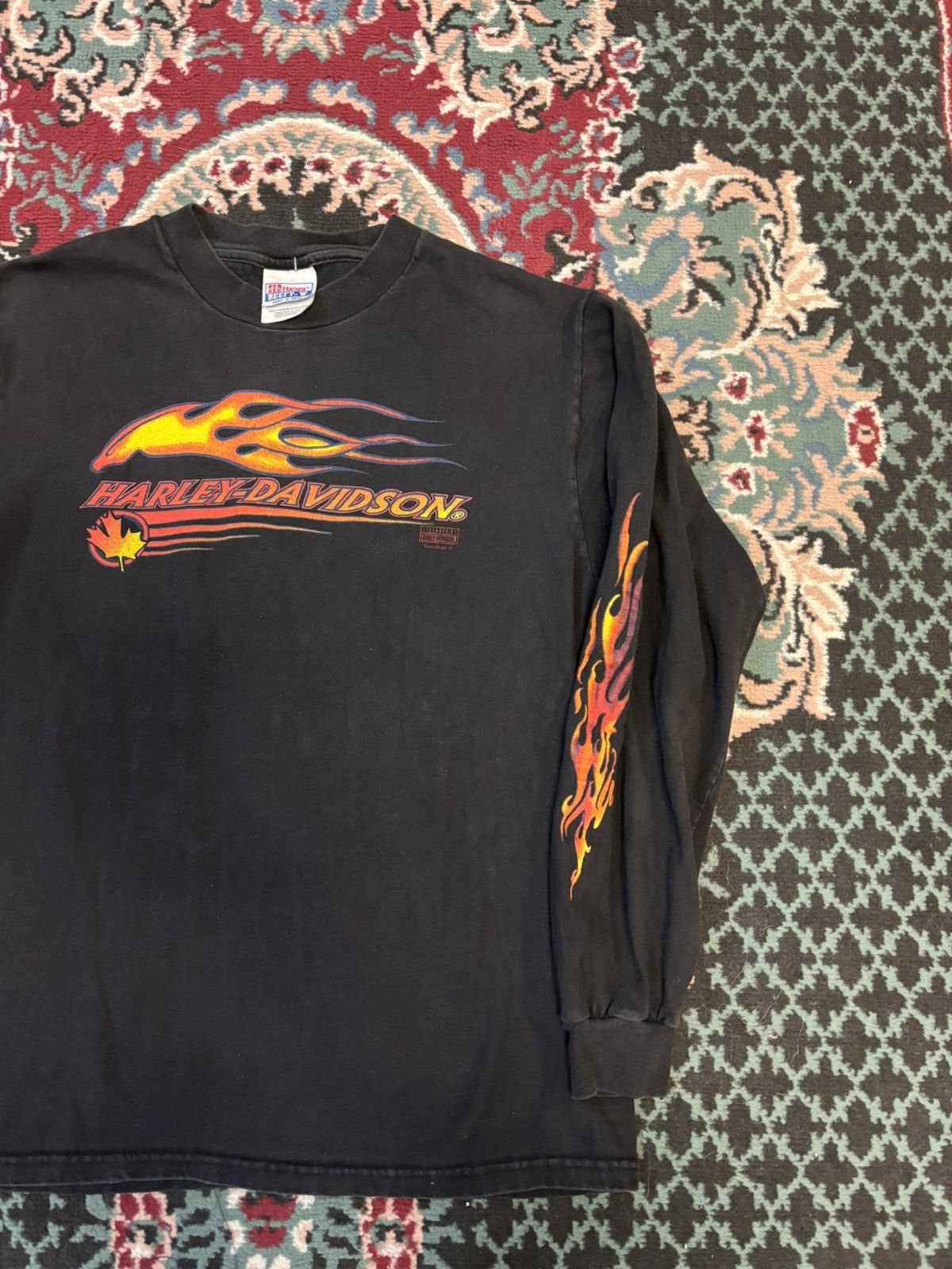 Harley Davidson Vintage 90’s Harley Davidson Flame Longsleeve Size US M / EU 48-50 / 2 - 11 Thumbnail