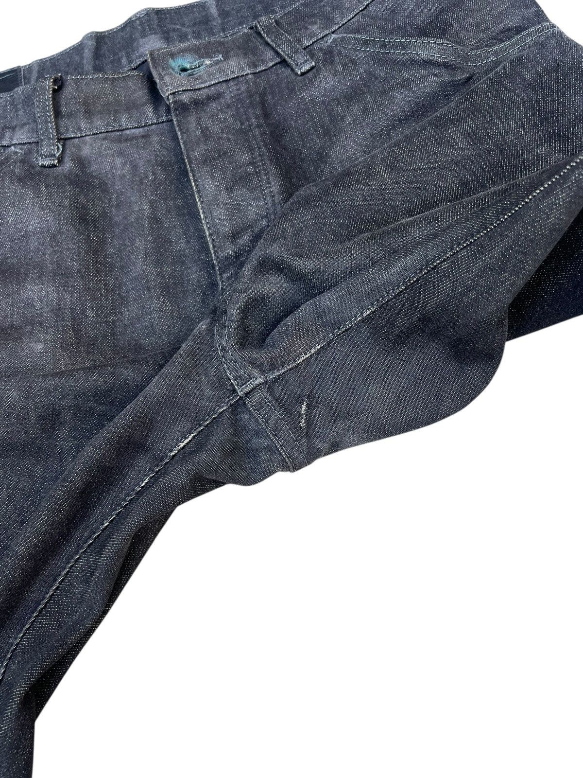 Kazuyuki Kumagai Attachment Black Attachment Japan Curve Long Leg Denim Jeans Size US 31 - 14 Thumbnail