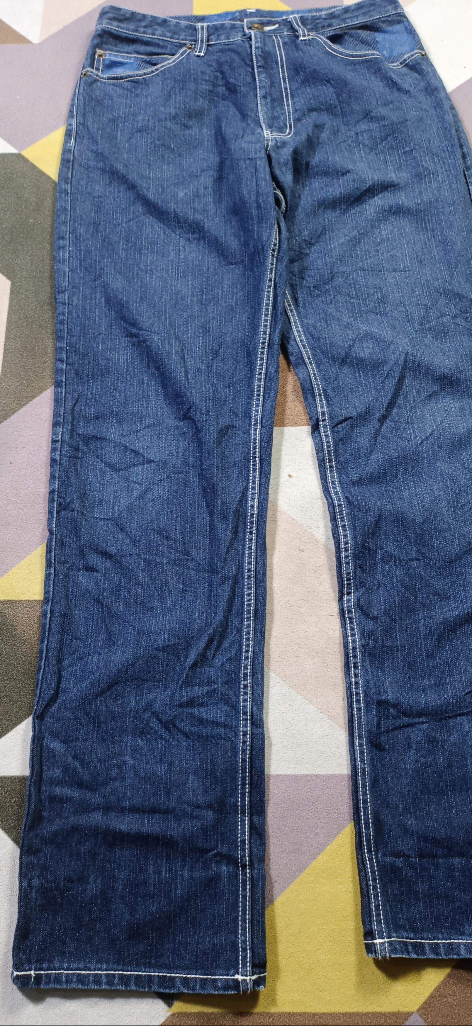 Japanese Brand Nakane Yasu Blok Design Denim style Travis Scott Size US 32 / EU 48 - 7 Thumbnail