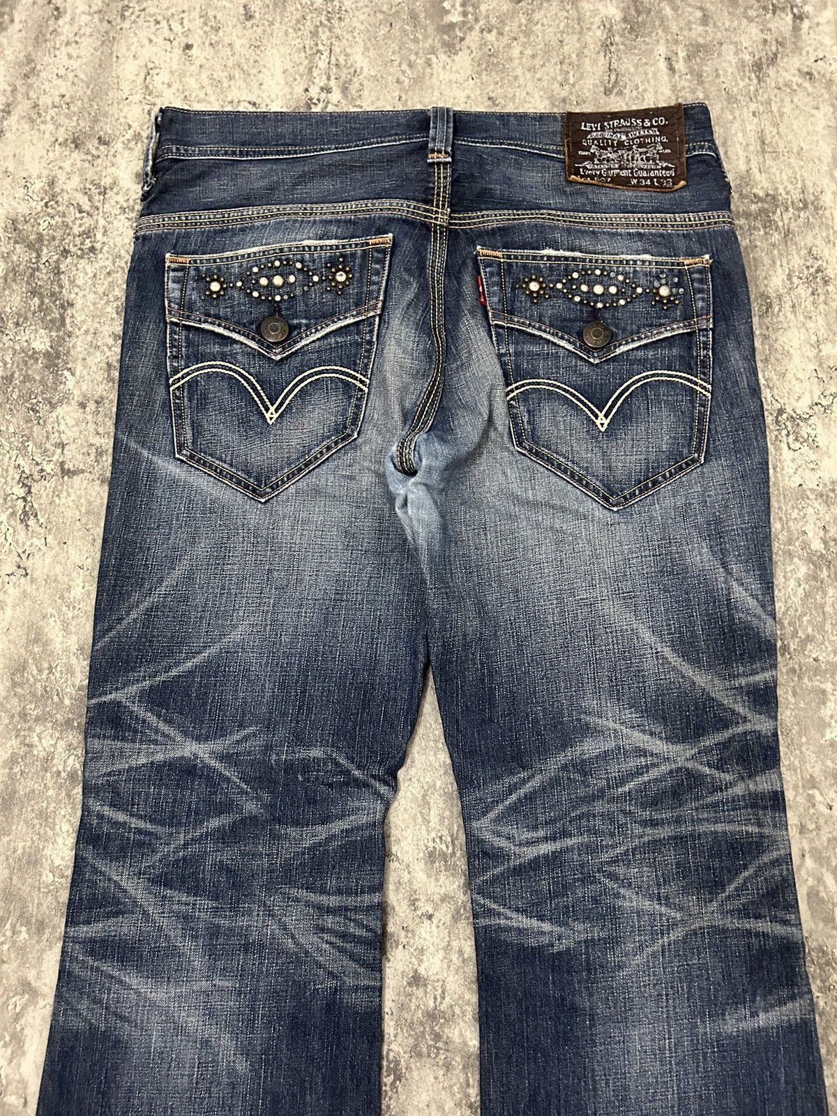 Levi's 90s Levis 507 Vintage Y2K Boot Cut Retro Denim Pants Size US 36 / EU 52 - 5 Thumbnail