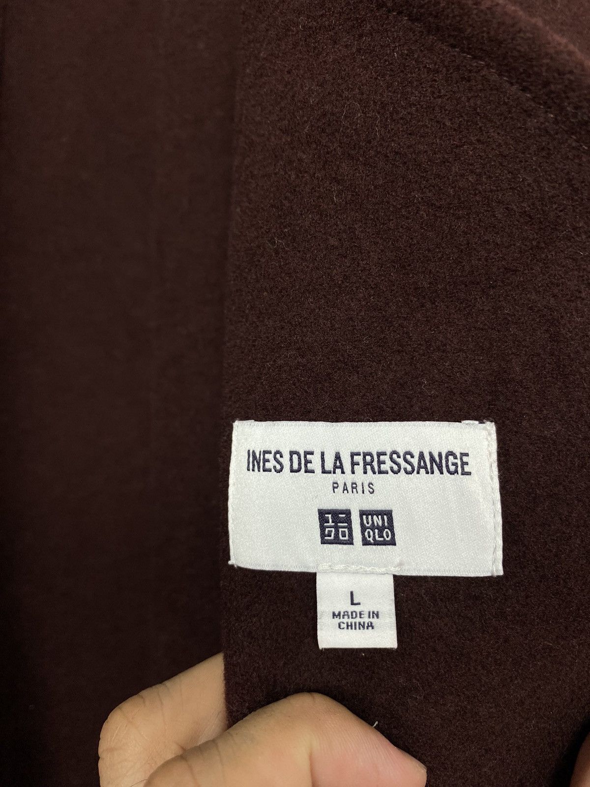 Designer Rare‼️ Ines De La Fressange Paris X Uniqlo Belted Wool Coat Size L / US 10 / IT 46 - 4 Thumbnail