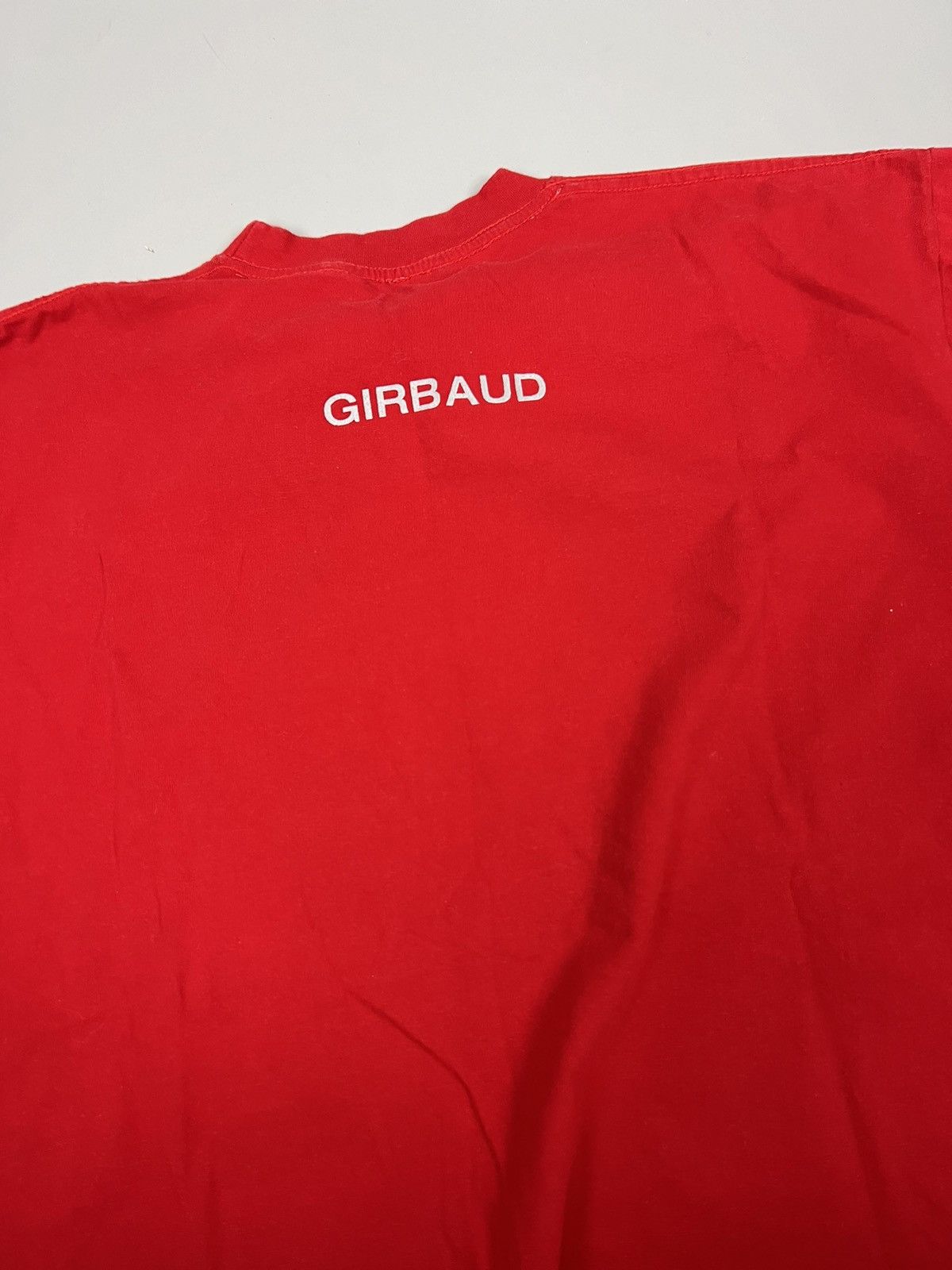 Marithe + Francois Girbaud Girbaud red big logo tshirt 90s Size US XL / EU 56 / 4 - 7 Thumbnail