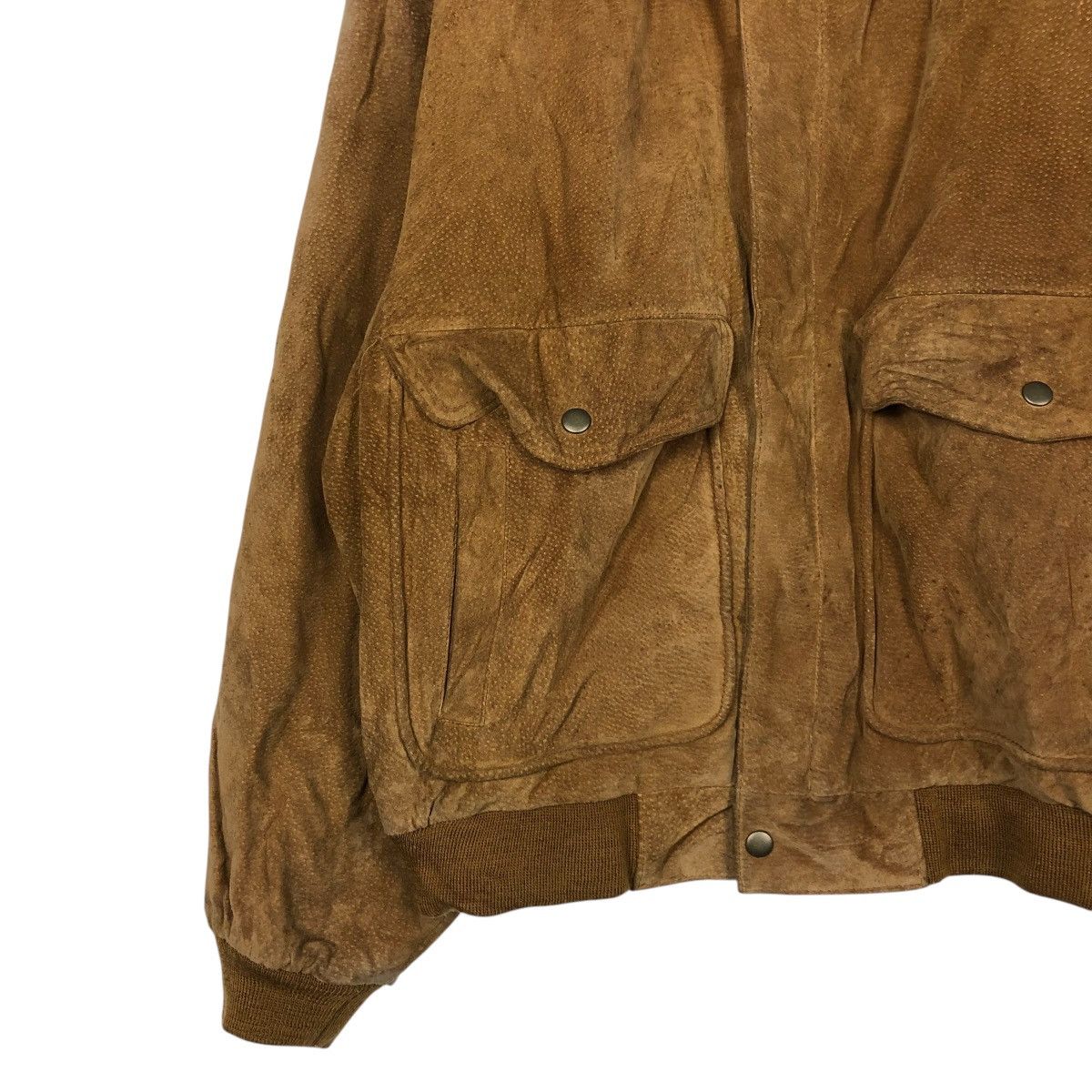 Japanese Brand 🔥VINTAGE BOMBER LEATHER JACKET GELEONE BASIC ISSEY MIYAKE Size US L / EU 52-54 / 3 - 6 Thumbnail