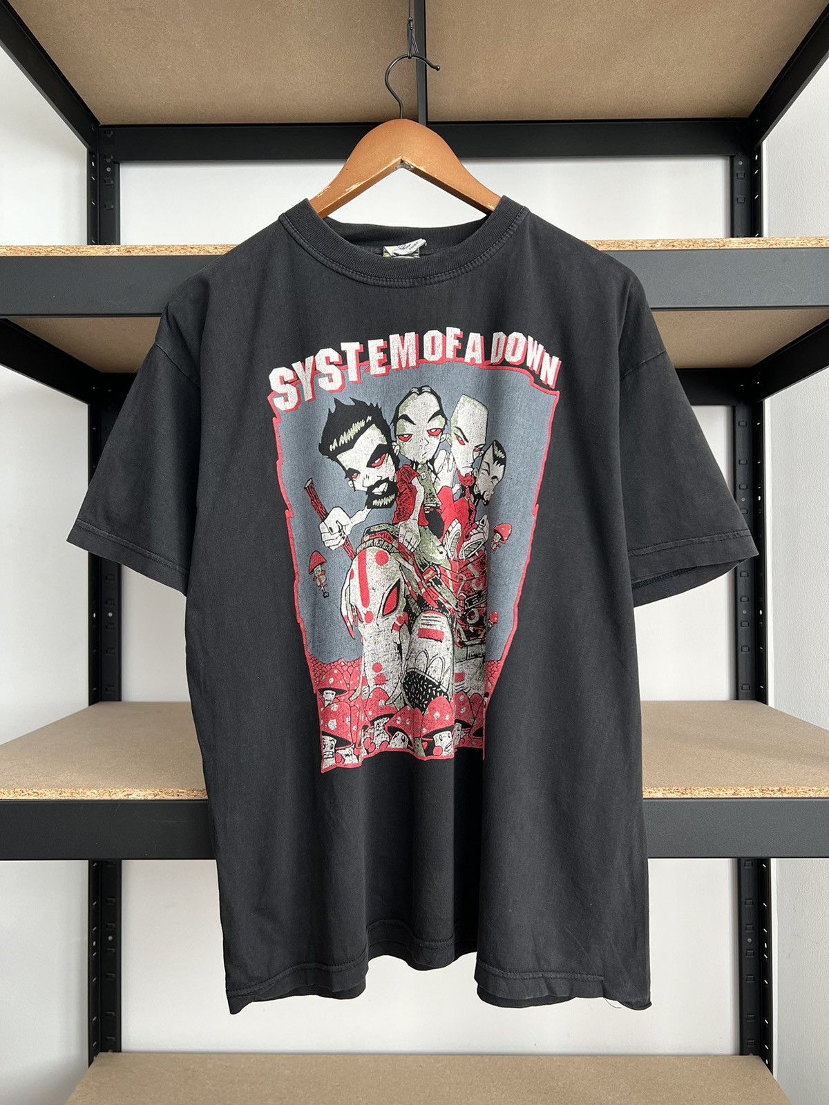 Band Tees Vintage 2000s System of a Down SOAD Mushroom Elephant Tshirt Size US M / EU 48-50 / 2 - 1 Thumbnail