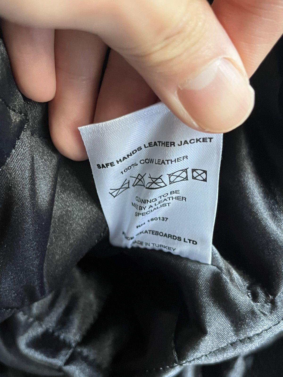 Palace PALACE SAFE HANDS LEATHER JACKET BLACK Size US L / EU 52-54 / 3 - 10 Thumbnail