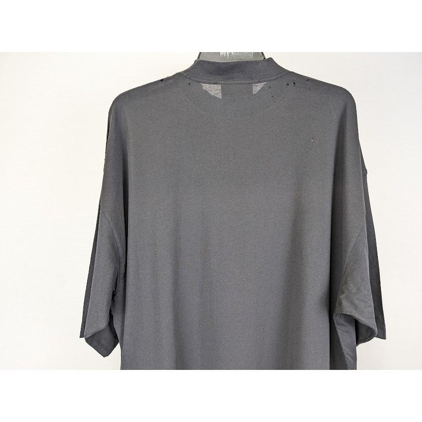 Balenciaga o1rshd1 Large Fit T-Shirt in Washed Black/White Size US S / EU 44-46 / 1 - 14 Thumbnail