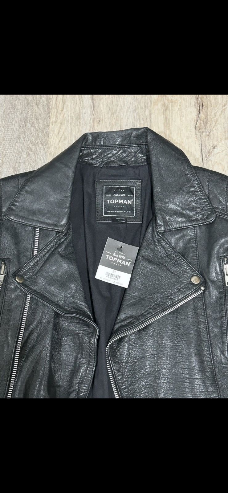 Topman Topman Leather Black Jacket Size US M / EU 48-50 / 2 - 4 Thumbnail