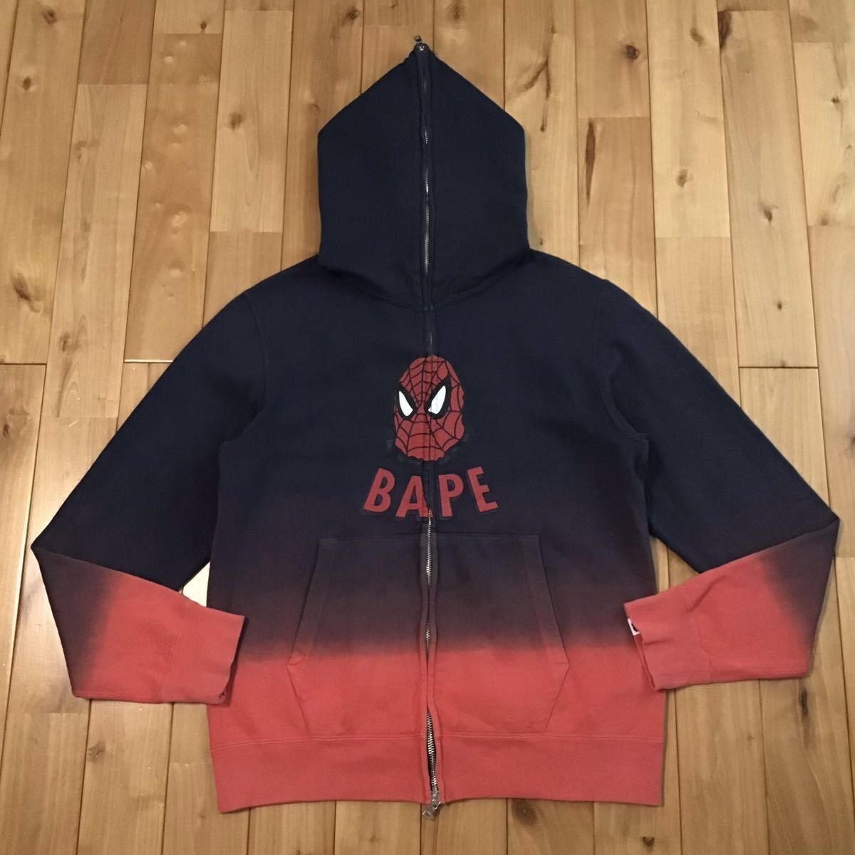 Bape BAPE × marvel comics Spiderman full zip hoodie a bathing ape | Grailed