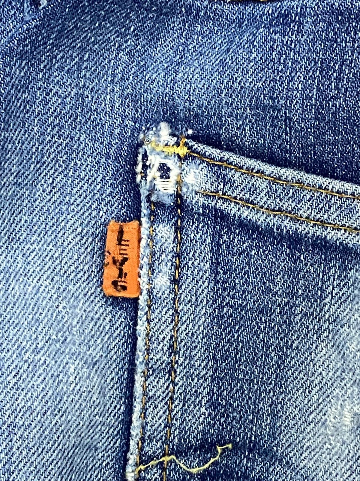 Levi's Levis Big E 605 Orange Tag Distressed Straight Cut Size US 29 - 9 Thumbnail