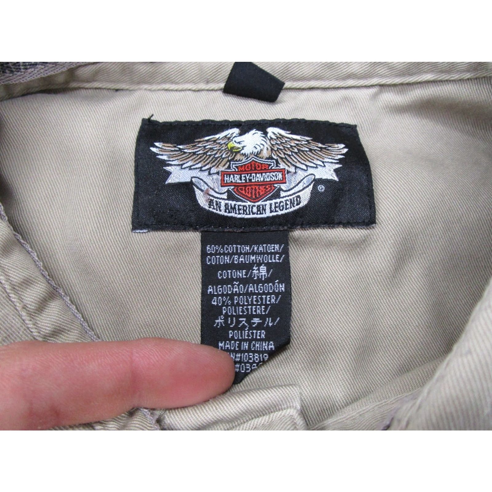 Harley Davidson Harley-Davidson Button Up Embroidered Short Sleeve Logo Biker XL Shirt Mens Casual Cotton Beig​e Embroidered Pockets Button-Down Collared Vintage No Size US 36 / EU 52 - 4 Thumbnail