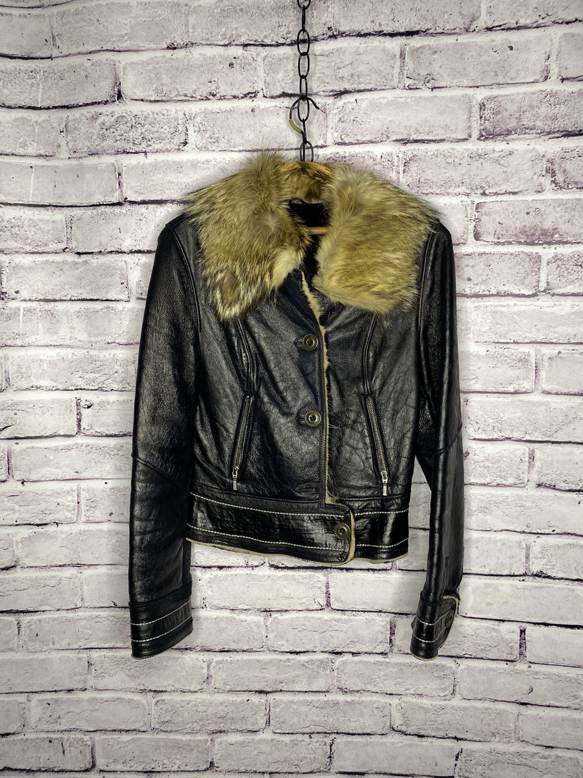 ジャケット・アウター Japanese archive fur leather jacket 00s Yasuyuki Ishii Fur Collar Leather Jacket | Archive Toronto – DRIEW