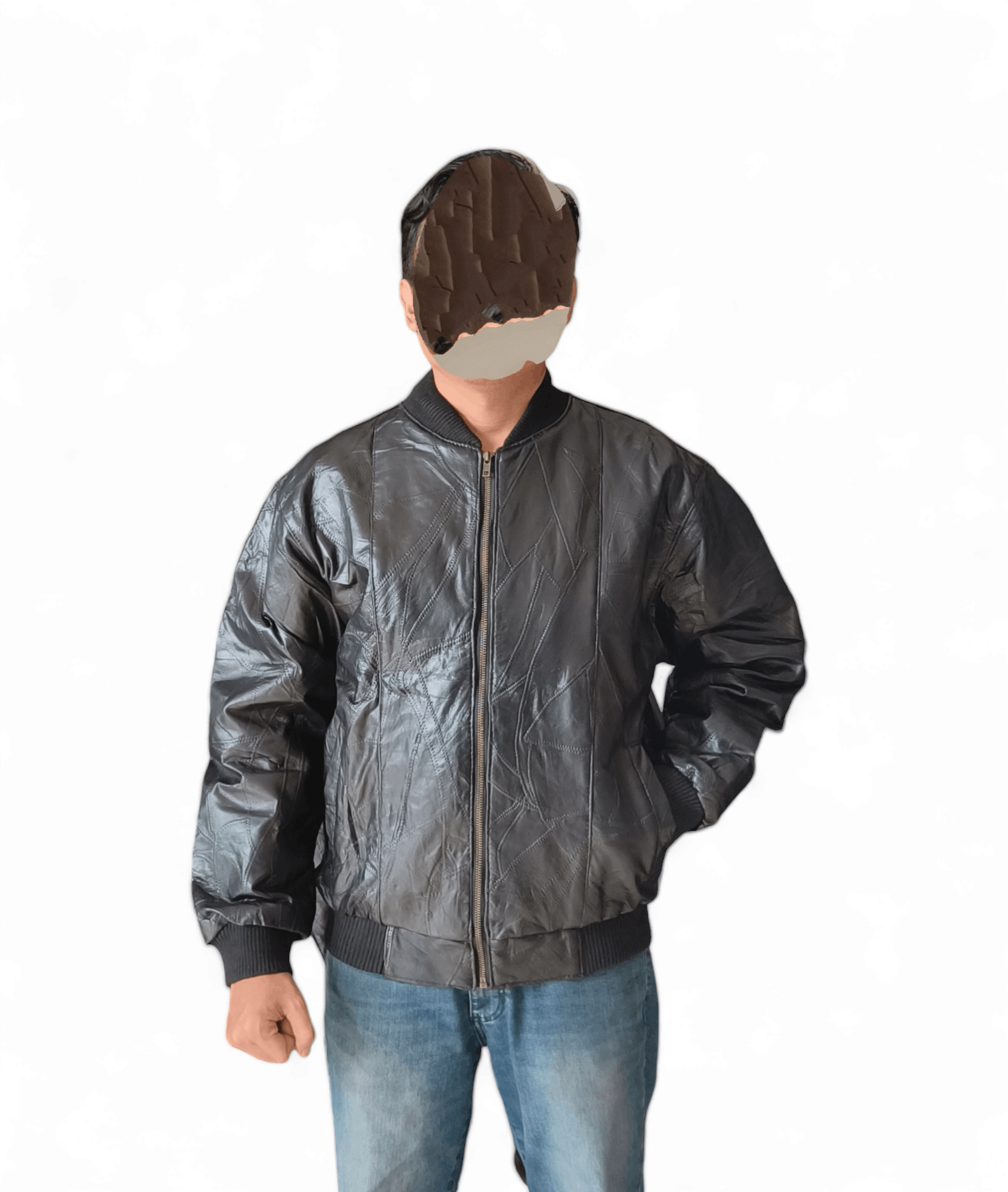 Japanese Brand Vintage Y2K Japanese Fashion Leather Jacket Patchwork Motifs Size US L / EU 52-54 / 3 - 7 Thumbnail