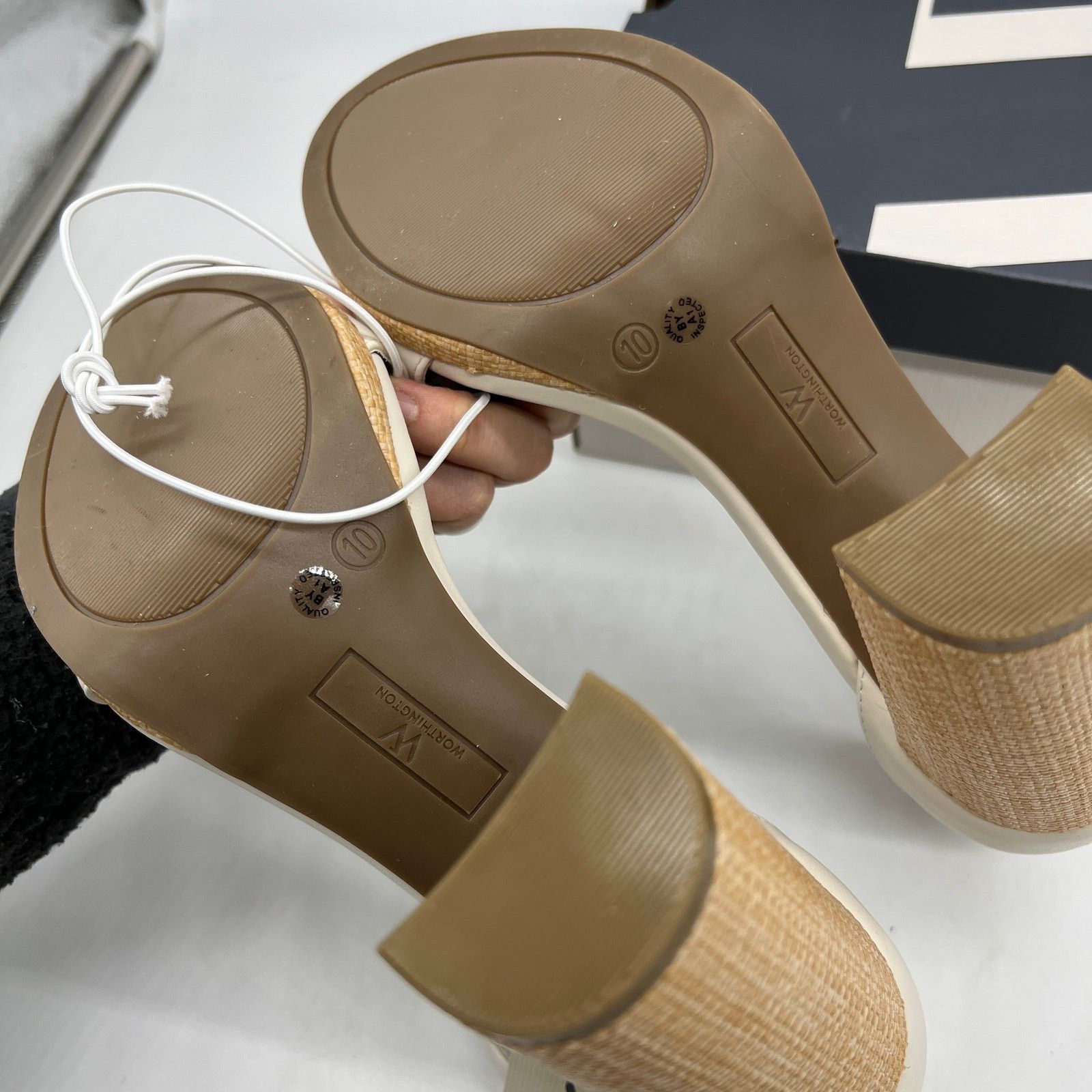 Other Worthington Womens Lynch Heeled Sandals Ivory Size US 10 / IT 40 - 8 Thumbnail