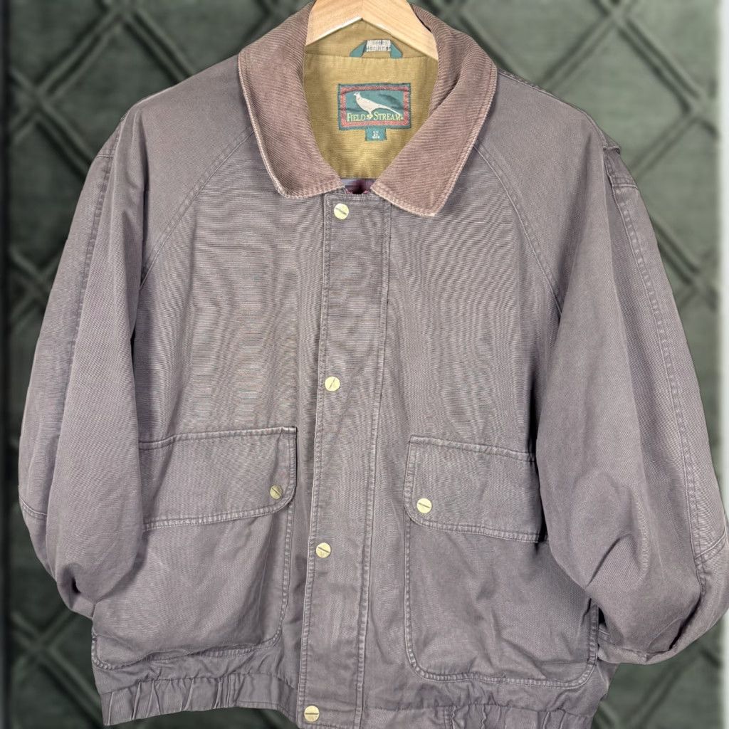 Vintage VINTAGE Field & Stream Bomber Jacket Men's 2XL Gray Corduroy Collar Full Zip Jacket Size US XXL / EU 58 / 5 - 1 Thumbnail