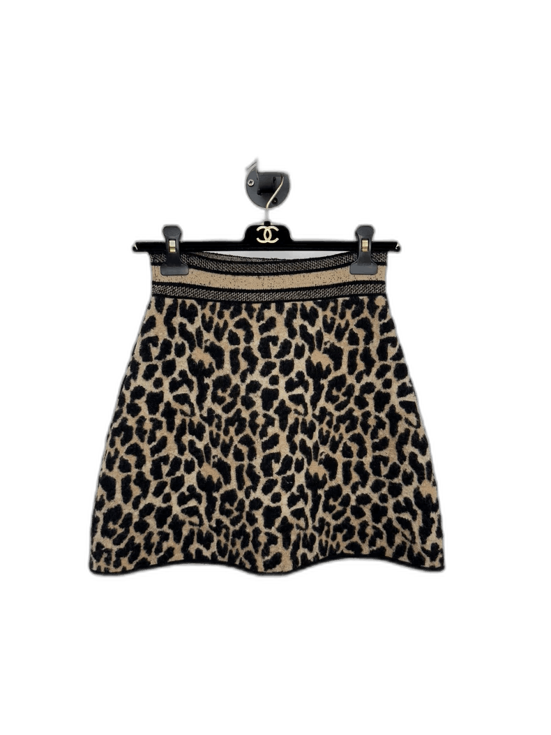 Dior Dior Leopard Print Wool Skirt Size 34" / US 12 / IT 48 - 1 Thumbnail