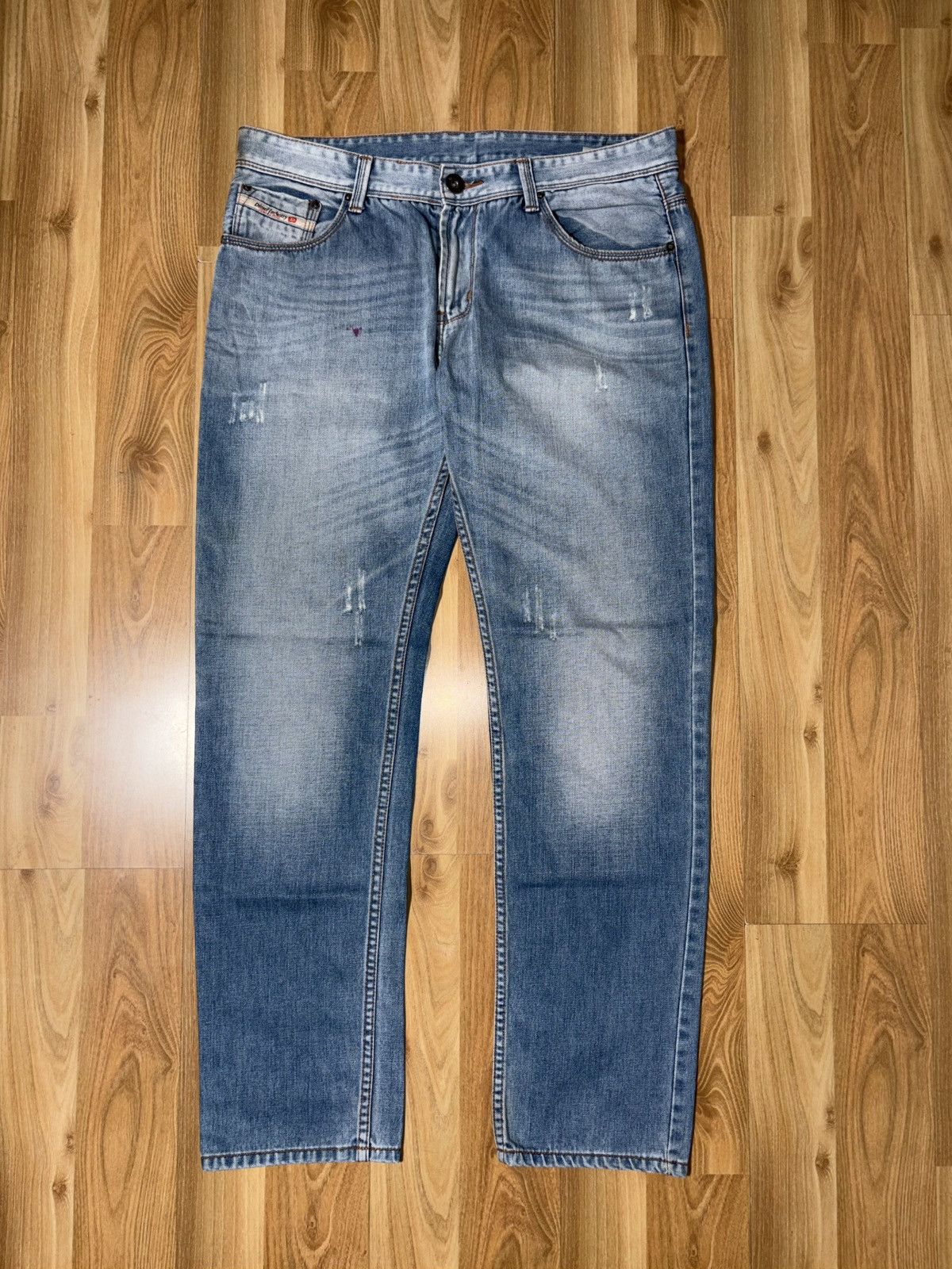 Diesel Diesel Denim Division Distressed Straight Jean Made in Italy Size US 38 / EU 54 - 1 Thumbnail
