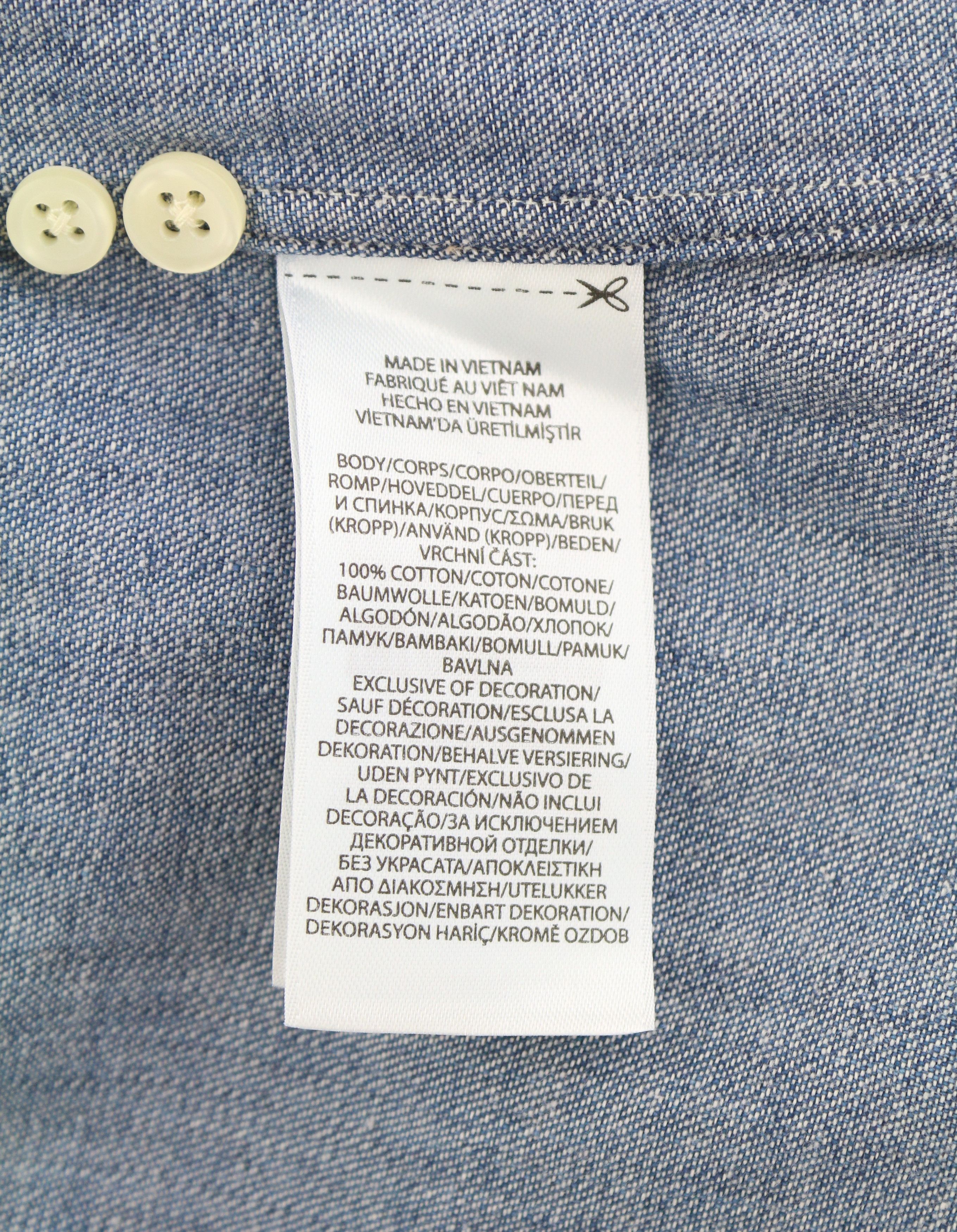 Ralph Lauren CORE REPLEN S Blue Denim Button Down Slim Shirt 86994 Size US S / EU 44-46 / 1 - 10 Thumbnail