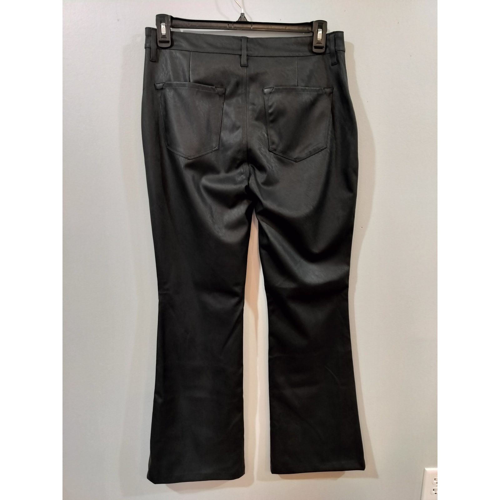 Other KanCan Black Faux Leather High Rise Bootcut Pants 13/30 Size 33" - 4 Thumbnail
