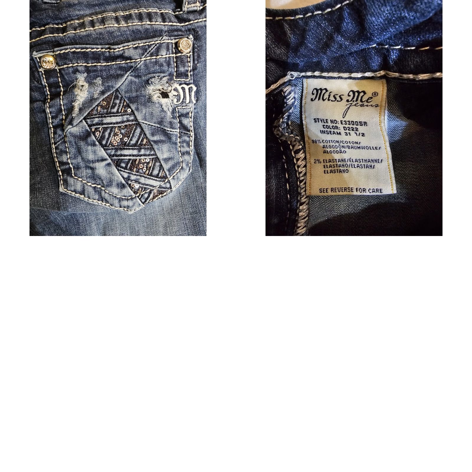 Miss Me Miss Me Signature "Standard Skinny" Medium Wash Denim Jeans Size 26 Inseam 31.5 Size 26" / US 2 / IT 38 - 9 Thumbnail