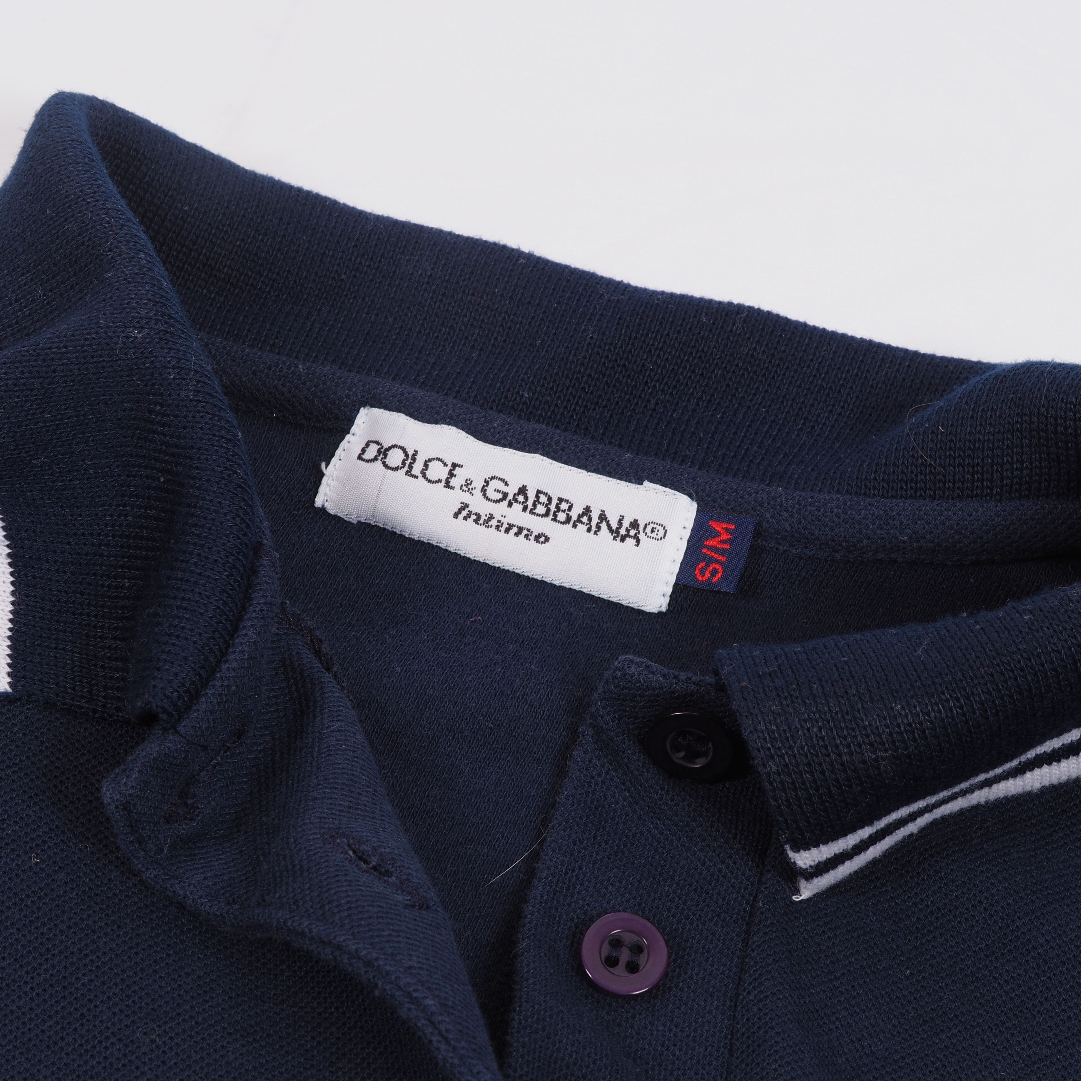 Dolce & Gabbana Dolce & Gabbana Vintage 90s Sleeveless Polo Crop Top Navy Size S / US 4 / IT 40 - 7 Thumbnail