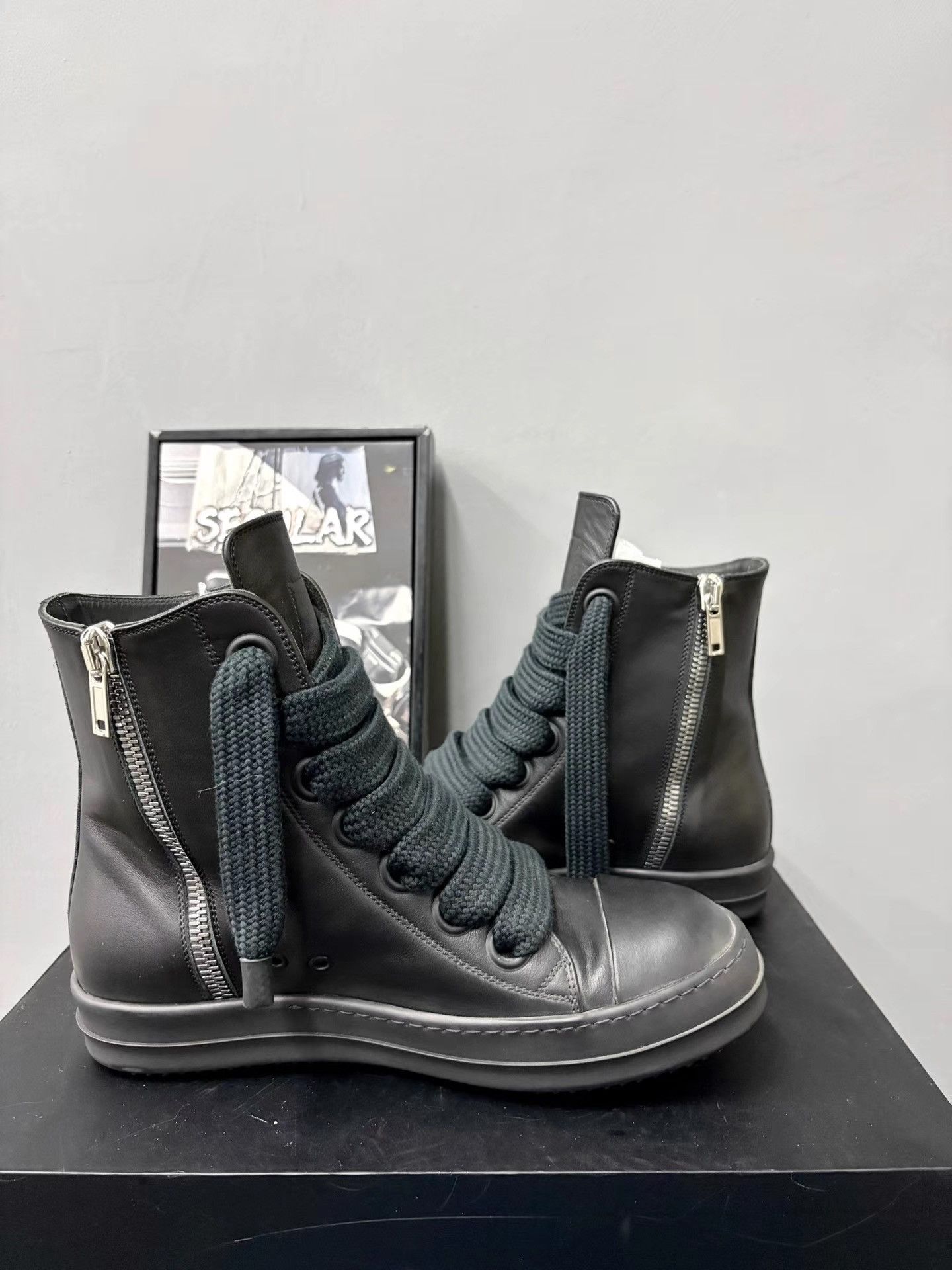 Rick Owens Rick Owens Mainline 24SS Black Warrior High-Top Sneakers K34 Size US 8 / EU 41 - 6 Thumbnail
