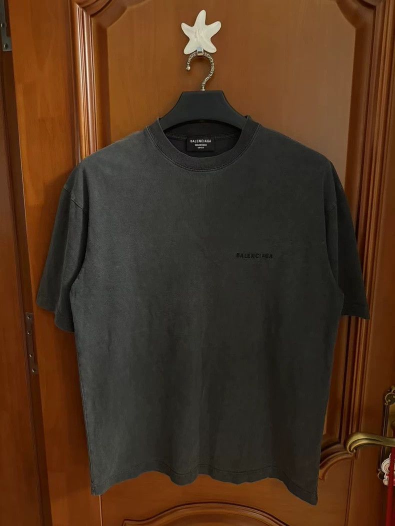 Balenciaga Balenciaga Front and Back Embroidered Logo Short Sleeve Size US XXS / EU 40 - 1 Thumbnail