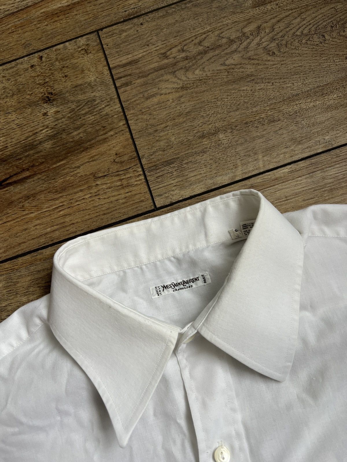 Designer × Vintage × Yves Saint Laurent Vintage 70s/80s YvesSaintLaurent white shirt Size US M / EU 48-50 / 2 - 4 Thumbnail