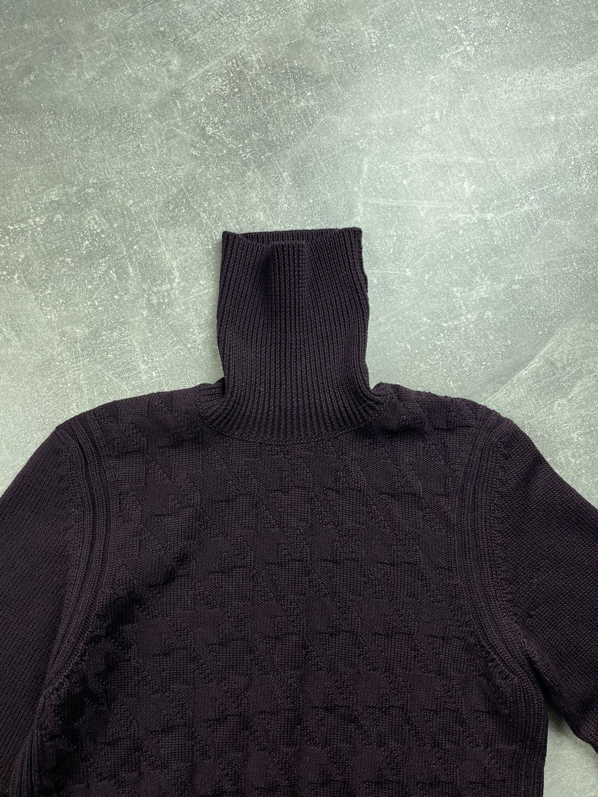 Z Zegna Z Zegna Wool High Neck Knited Burgundy Sweater Made in IT Size US M / EU 48-50 / 2 - 5 Thumbnail