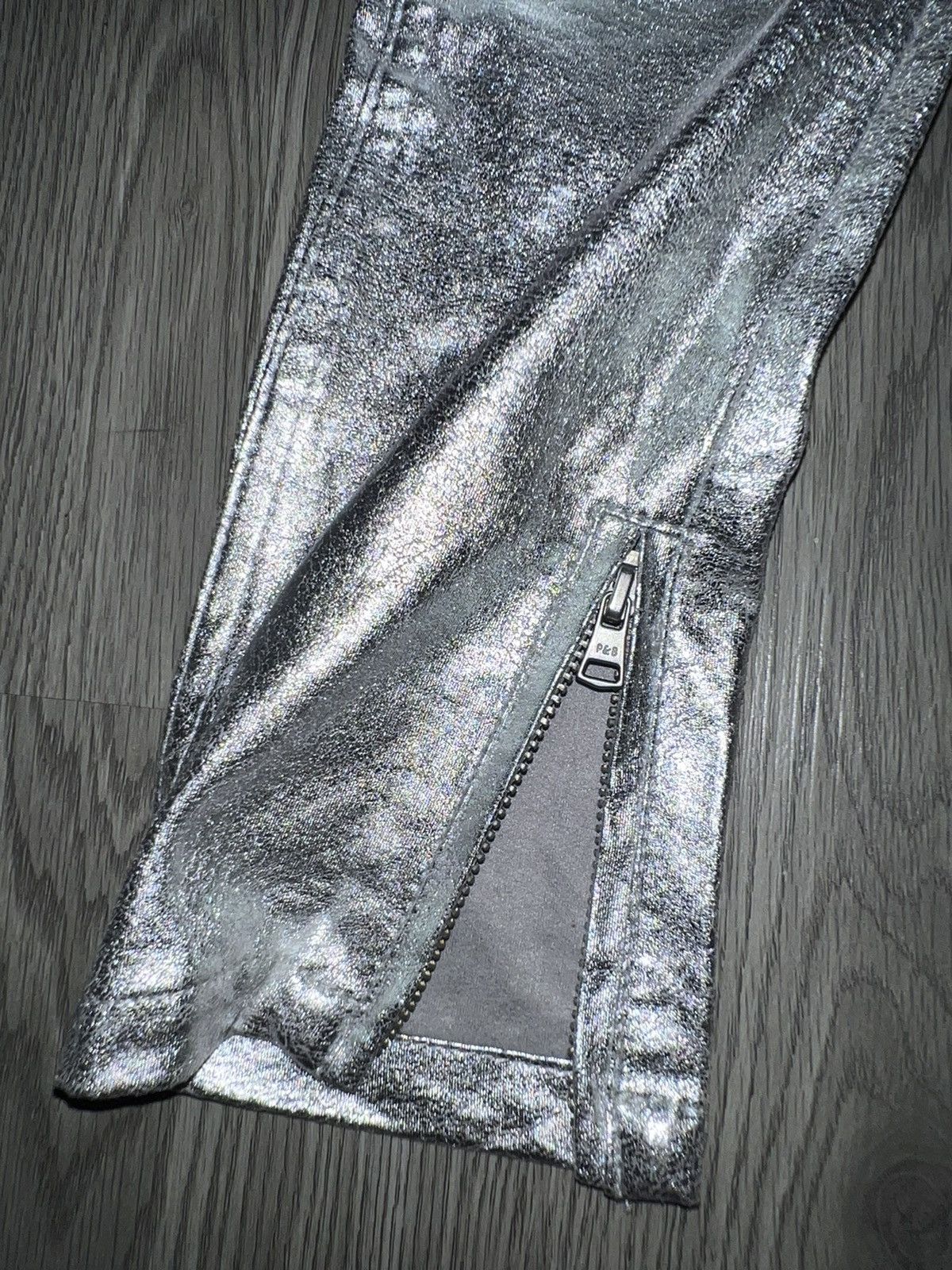 Designer Y2k pull&bear silver skinny pants 🪩💗 Size 24" / US 00 / IT 34 - 8 Thumbnail