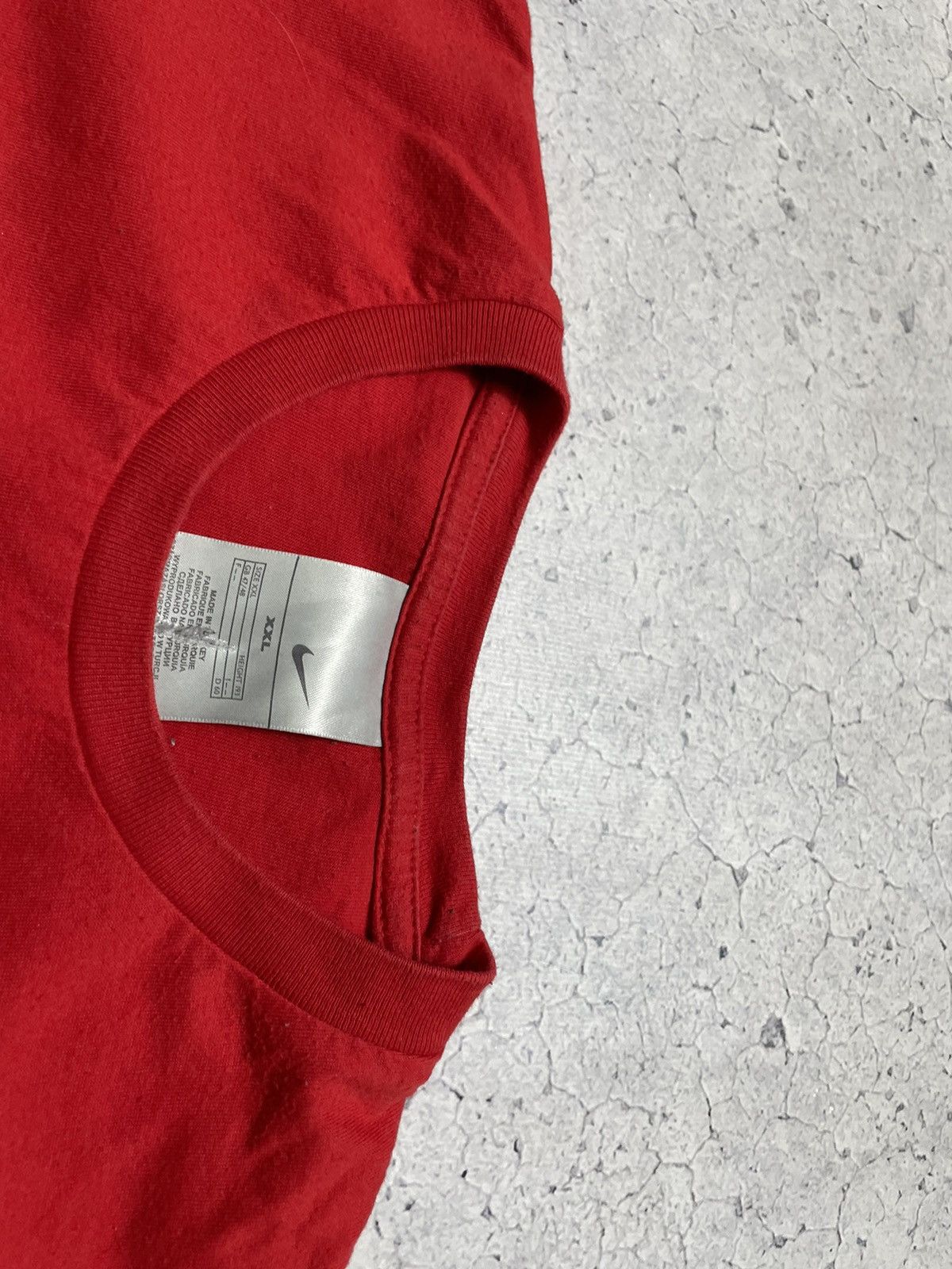 Nike × Vintage Vintage Nike Big Swoosh T- Shirt Y2K Drill Size US XXL / EU 58 / 5 - 7 Thumbnail