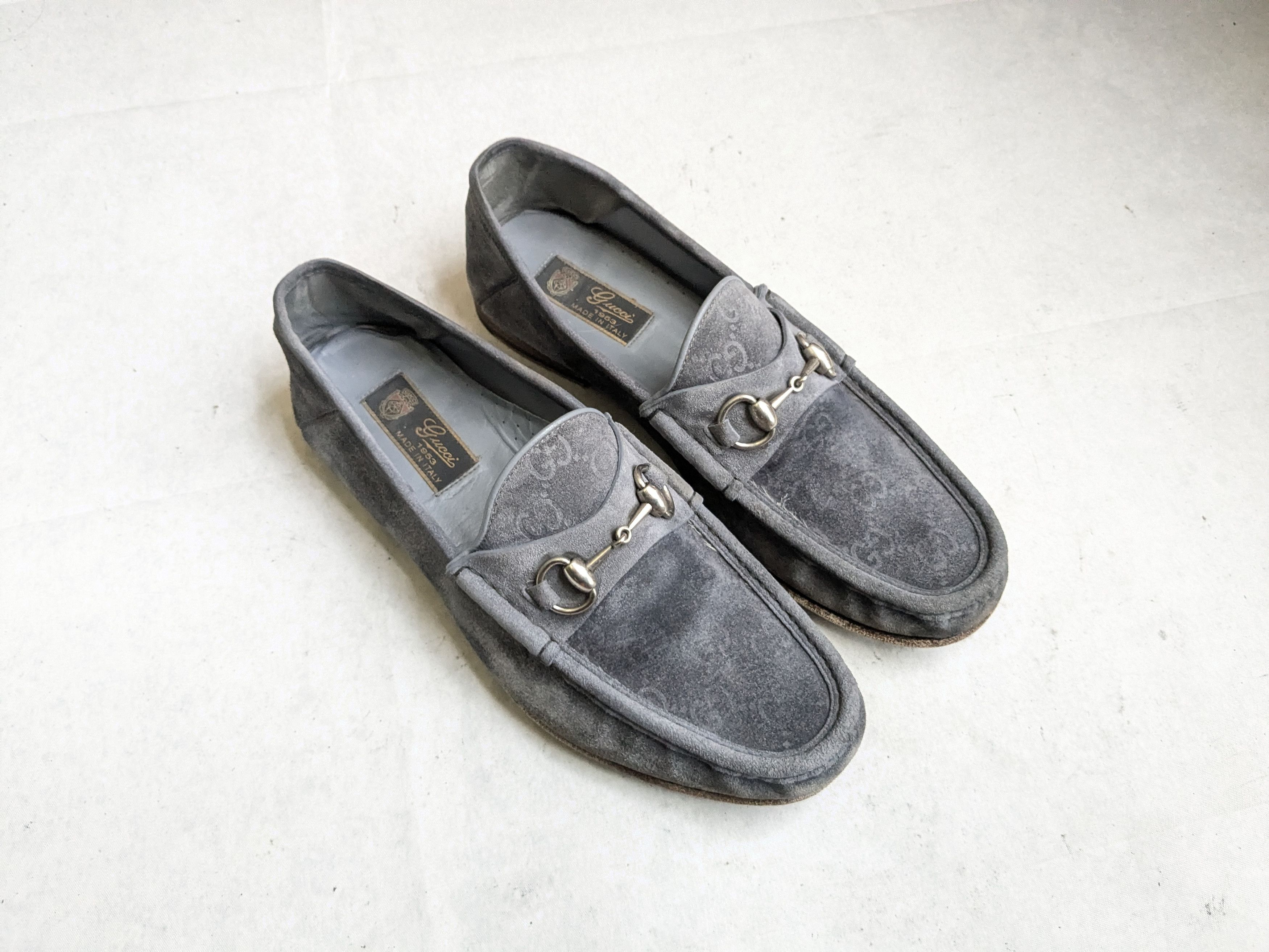 Gucci Gucci Horsebit Loafers Blue Suede Monogram 9.5 Size US 9.5 / EU 42-43 - 1 Thumbnail