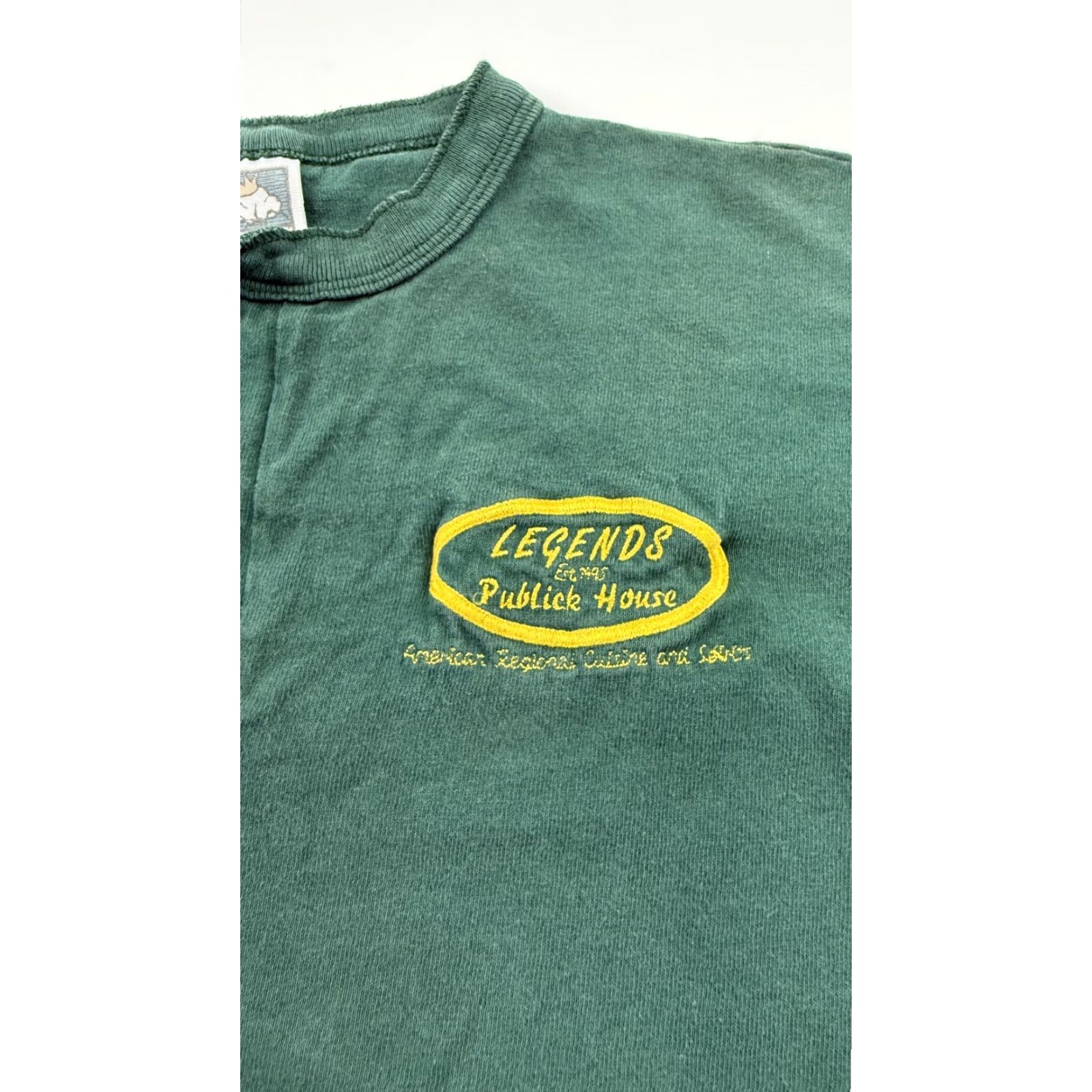 Anvil VINTAGE Legends Publick House Shirt Mens Medium Green Cotton Deluxe Pub Bar Grill USA Shirt Mens Medium Green Cotton Deluxe Pub Bar Grill USA Size US M / EU 48-50 / 2 - 5 Thumbnail
