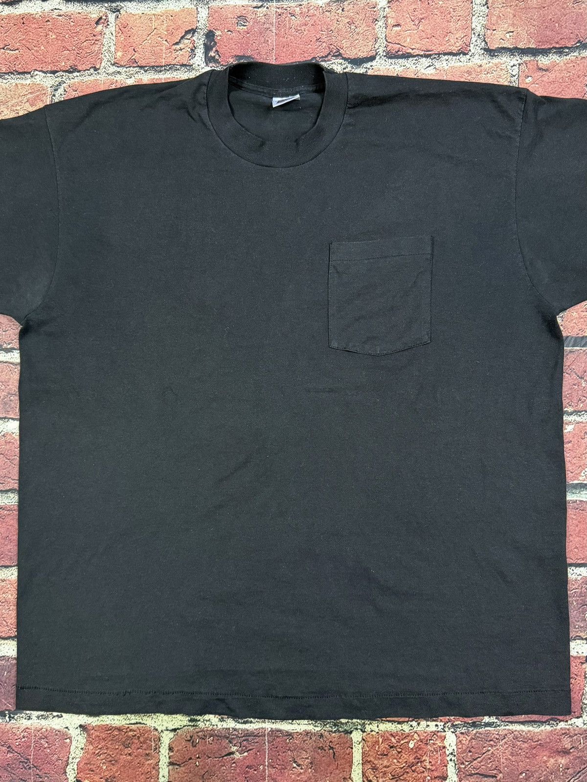 Other Vintage 90s BVD Blank Black Pocket T Shirt Single Stitch Size US XXL / EU 58 / 5 - 3 Thumbnail