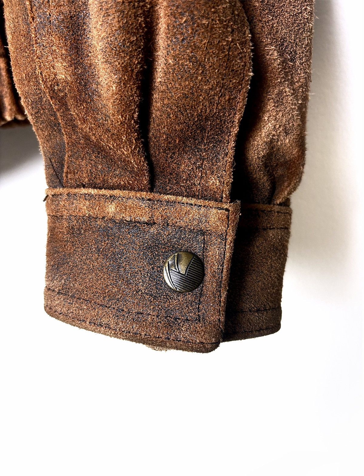 Genuine Leather Collezione Distressed Suede Leather Jacket Size US M / EU 48-50 / 2 - 11 Thumbnail
