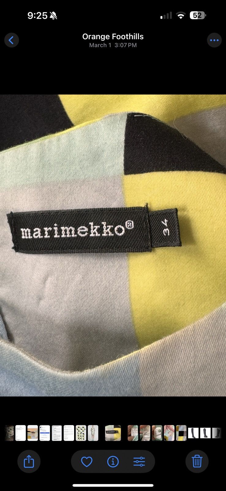 Marimekko Marimekko TASAR Colorful Checker Mini Dress Geometric 34/XS Size XS / US 0-2 / IT 36-38 - 5 Thumbnail