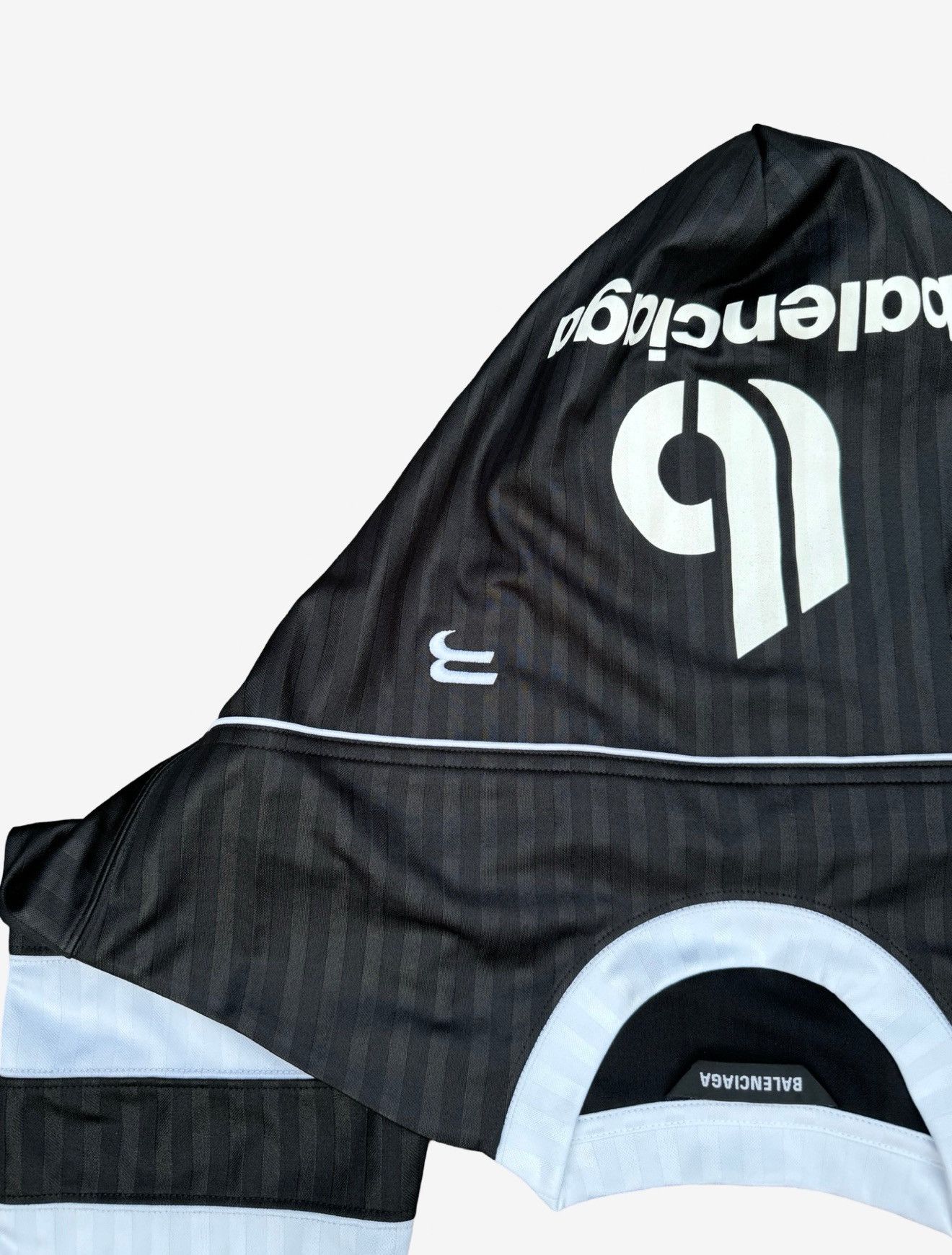 Balenciaga SS22 Soccer Hood Scarf Hat Black Sz.XS