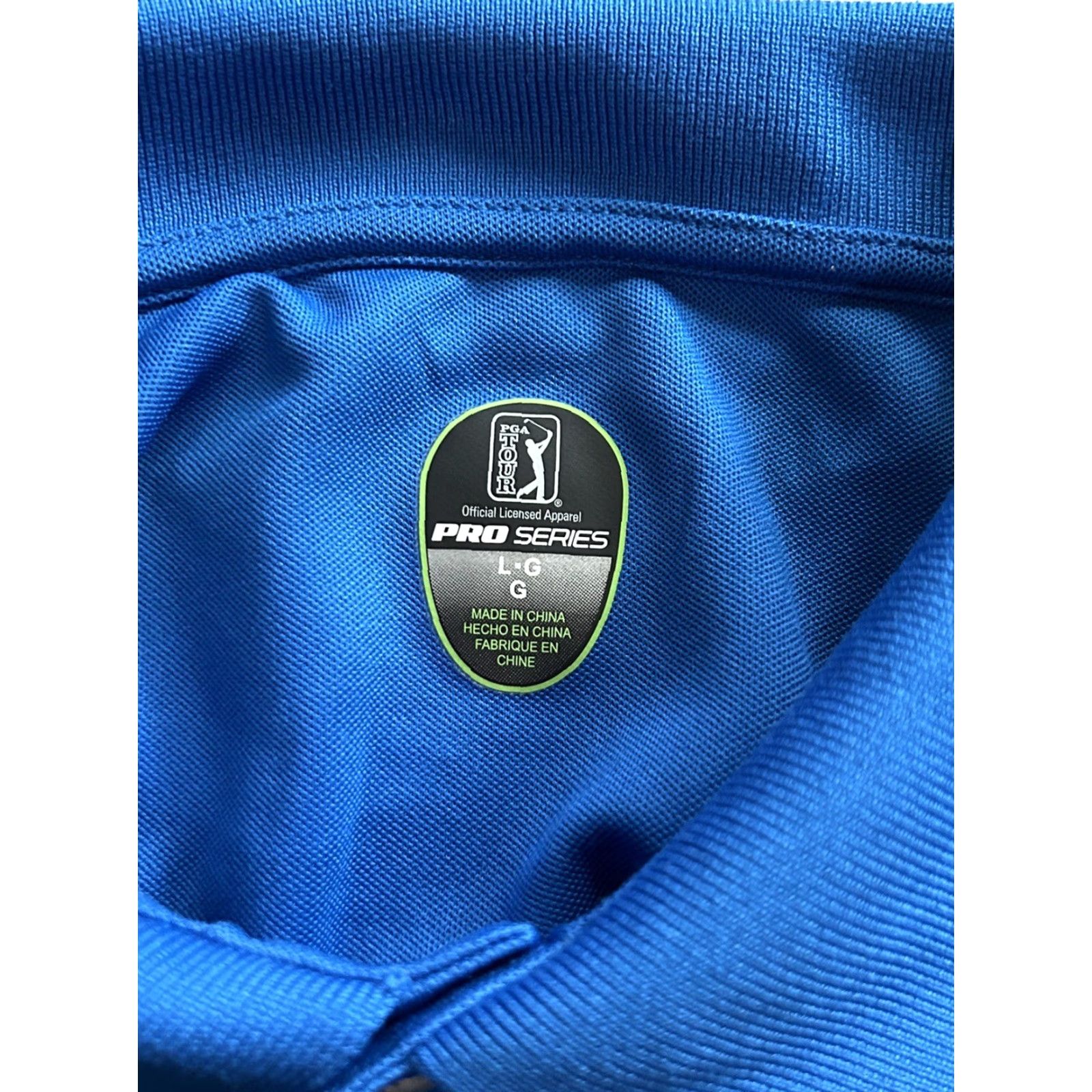 PGA Tour PGA TOUR Pro Series Men’s Large Blue Striped Polo Shirt Golf Shirt Size US L / EU 52-54 / 3 - 4 Thumbnail