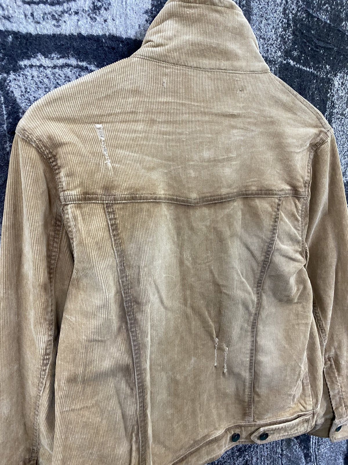 Japanese Brand Distressed Semantic Design Punk Corduroy Jacket Size US M / EU 48-50 / 2 - 8 Thumbnail