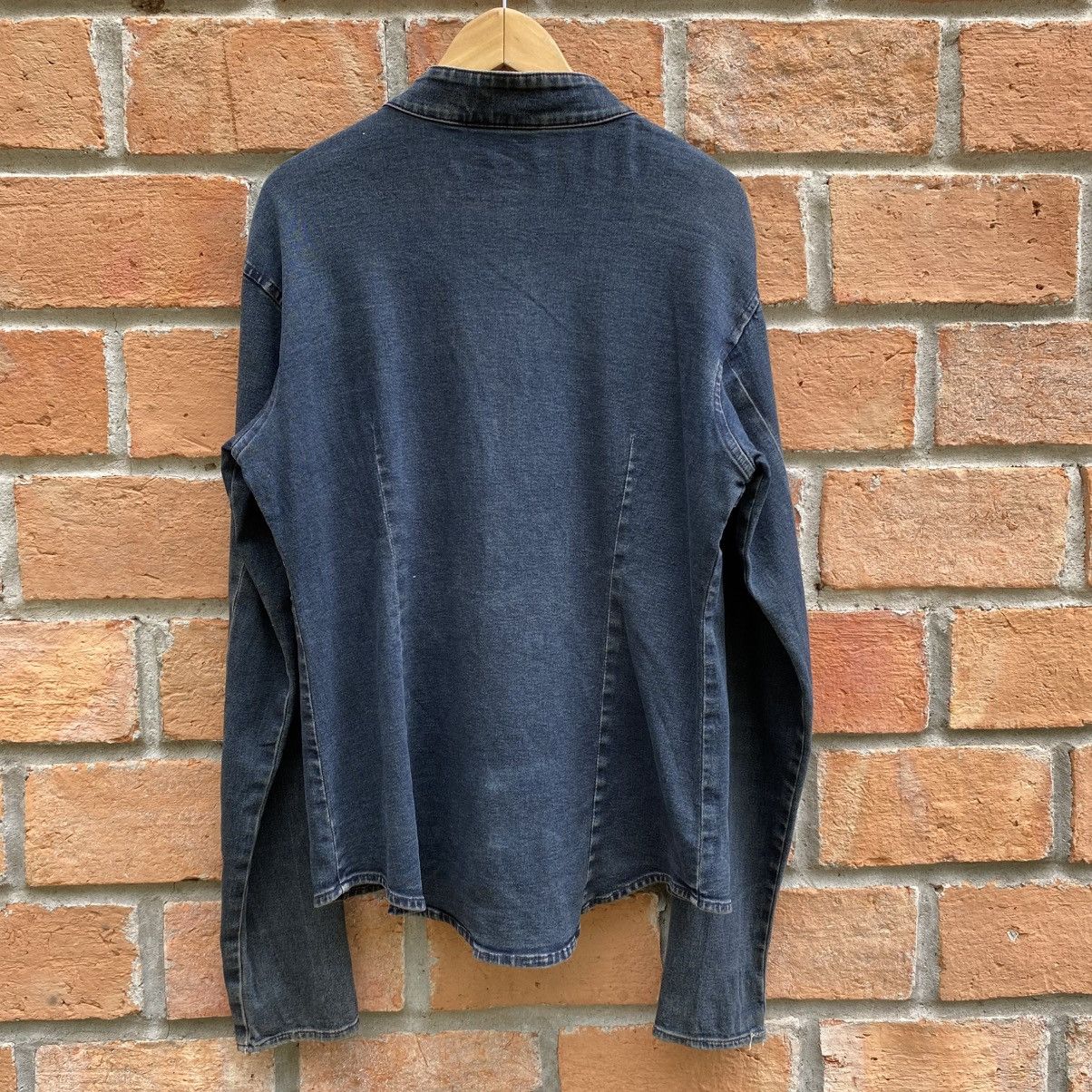 DKNY DKNY JEANS Denim Zip-Up Stand Collar Shirt Size S / US 4 / IT 40 - 18 Thumbnail