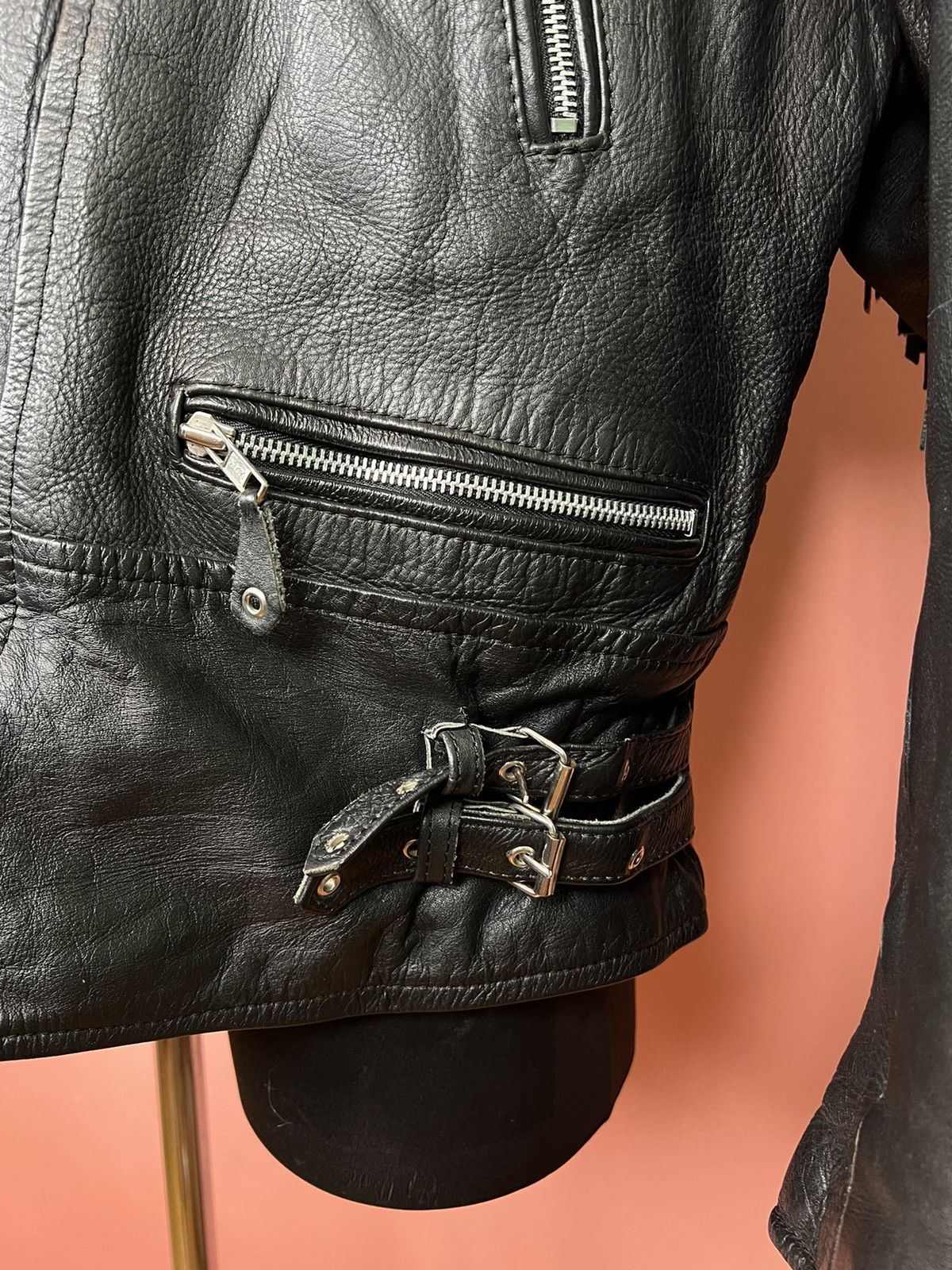 Leather jacket vintage rare cowboy USA hype streetwear