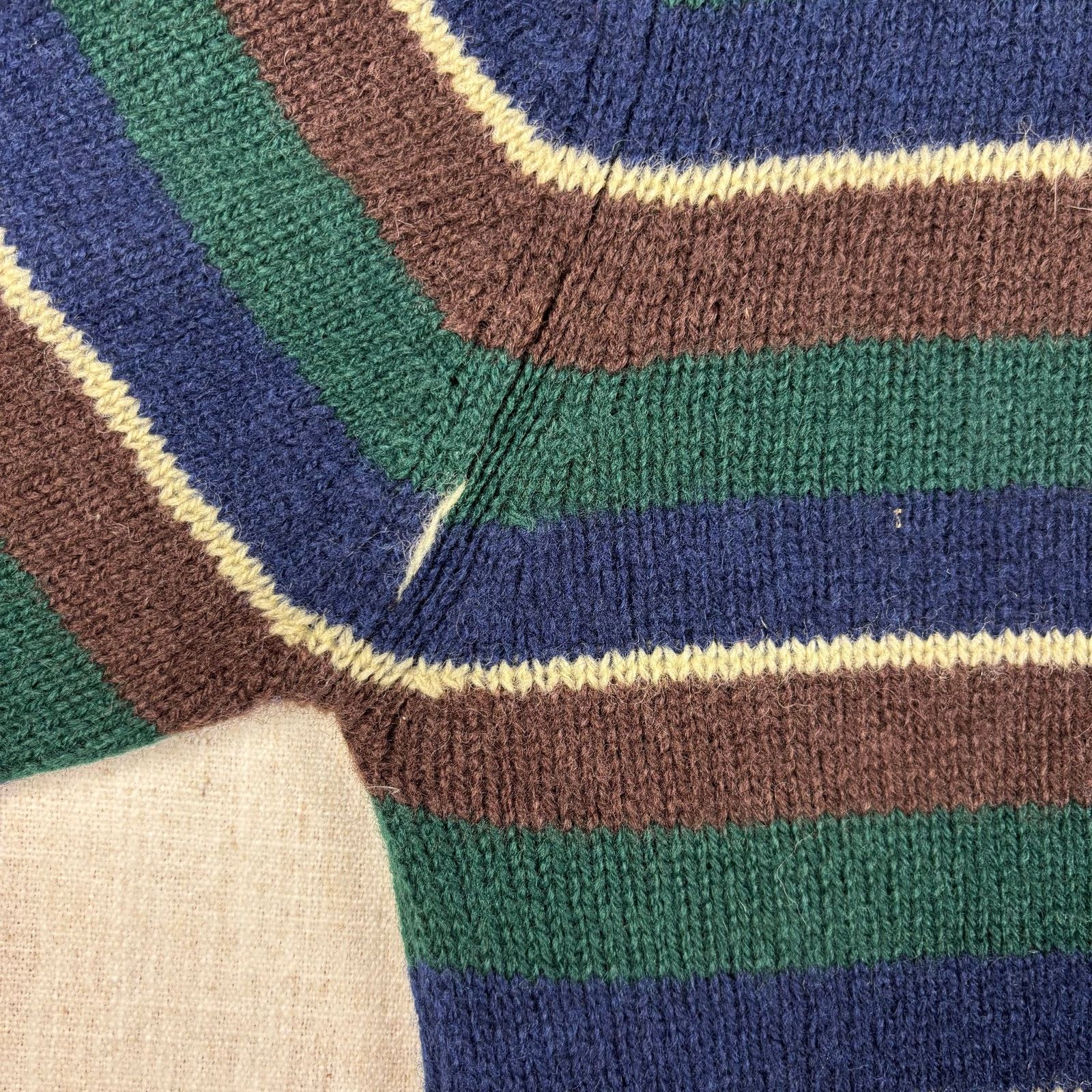 Other Vintage Lord Jeff Shetland Wool Striped Knit Medium Sweater Size US M / EU 48-50 / 2 - 9 Thumbnail