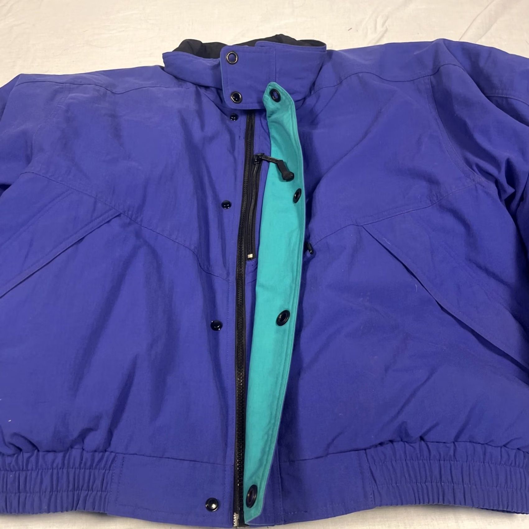 Eddie Bauer VINTAGE Eddie Bauer Jacket Mens Regular M Green 90s - Down Windbreaker Full Zip Lined Goose Down Puffer Teal Cobalt Blue Logo Goose Down Puffer Size US M / EU 48-50 / 2 - 4 Thumbnail