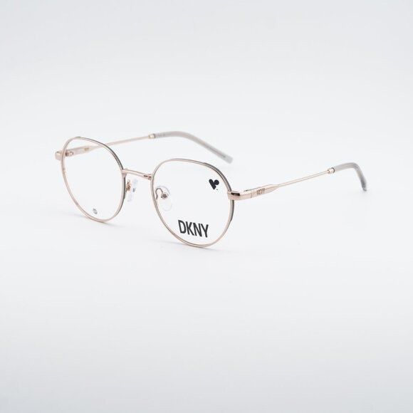 DKNY DKNY DK1032 770 Eyeglasses Rose Gold 48mm Round Frame Size ONE SIZE - 1 Thumbnail