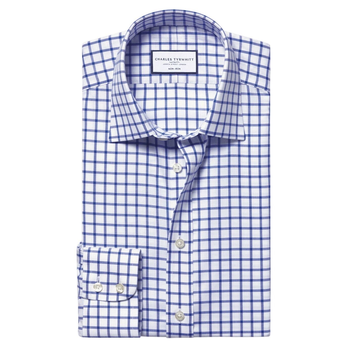 Charles Tyrwhitt Charles Tyrwhitt Non-Iron Twill Grid Check Shirt, Size 17/37 Size US XL / EU 56 / 4 - 1 Preview
