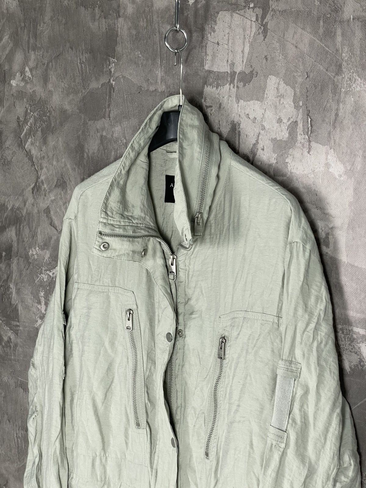 Allsaints × Japanese Brand × Le Grande Bleu (L.G.B.) Avant Garde Allsaints Crazy Multizip Vintage 00s Long Jacket Size S / US 4 / IT 40 - 7 Thumbnail