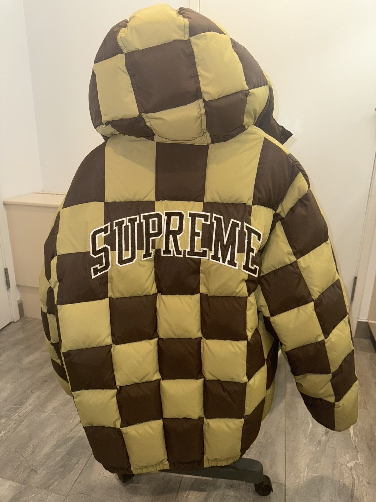 Streetwear × Supreme Supreme Checkerboard Puffy Jacket | Grailed