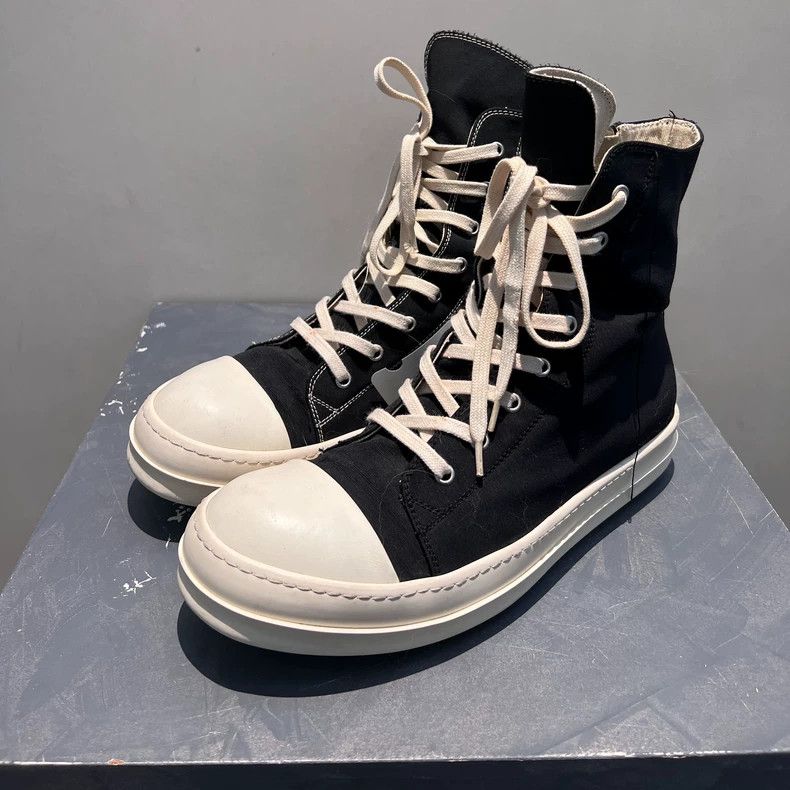 Rick Owens Rick Owens Nylon high-top fringed large Converse board shoe Size US 10.5 / EU 43-44 - 2 Thumbnail