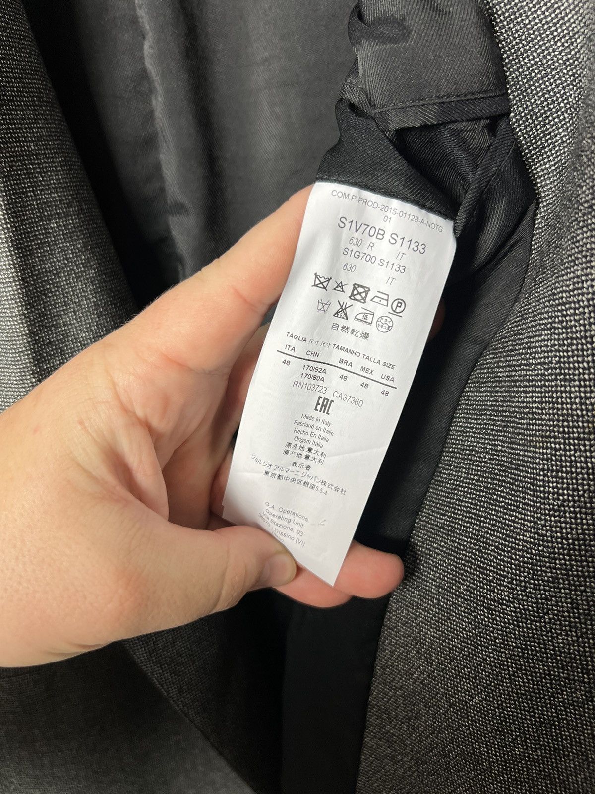 Emporio Armani Emporio Armani Runway Wool Mix Single Breasted Blazer Jacket Size 38R - 15 Thumbnail