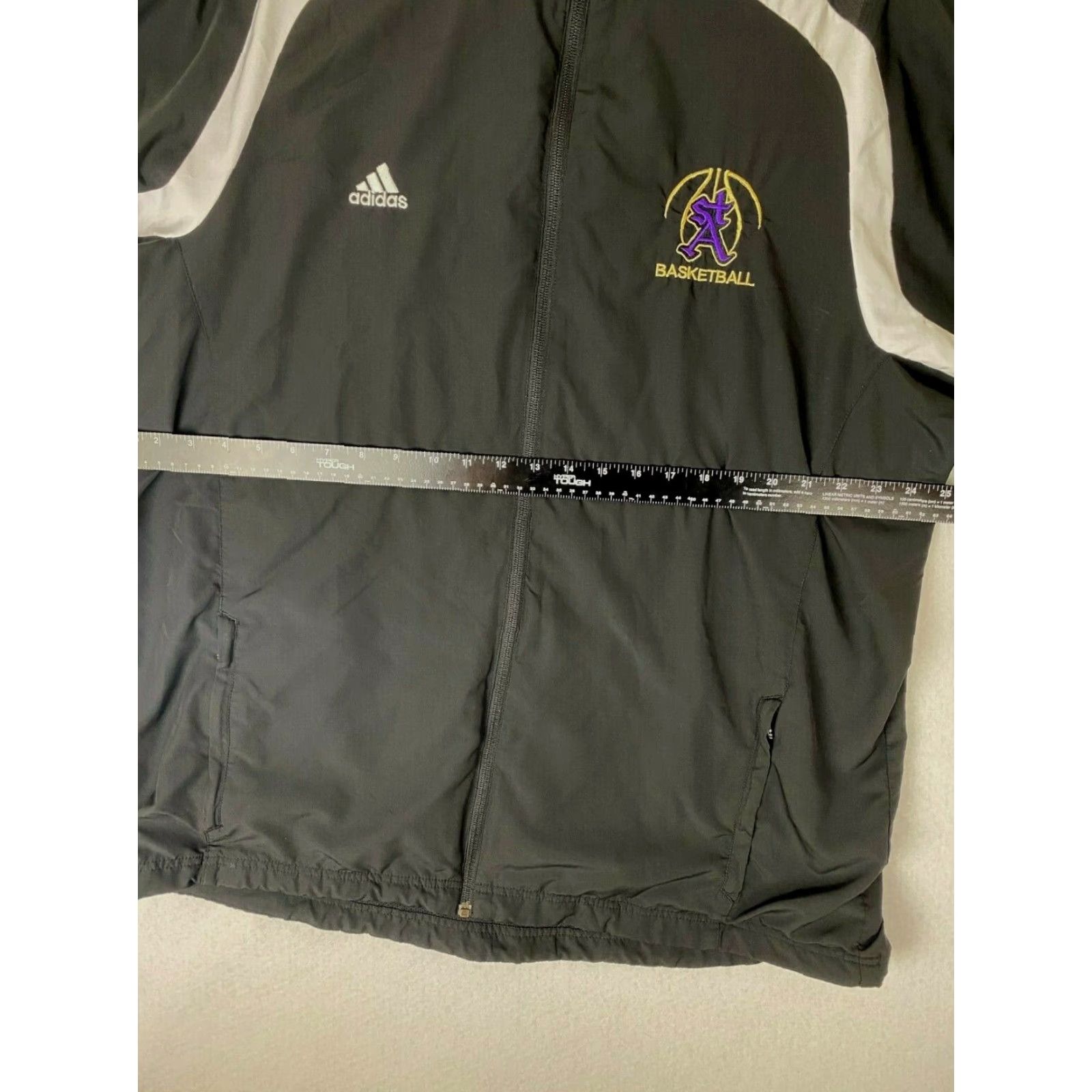 Adidas Adidas Track Jacket Mens XL Black Full Zip Softshell Basketball Zip Pockets Size US XL / EU 56 / 4 - 7 Thumbnail